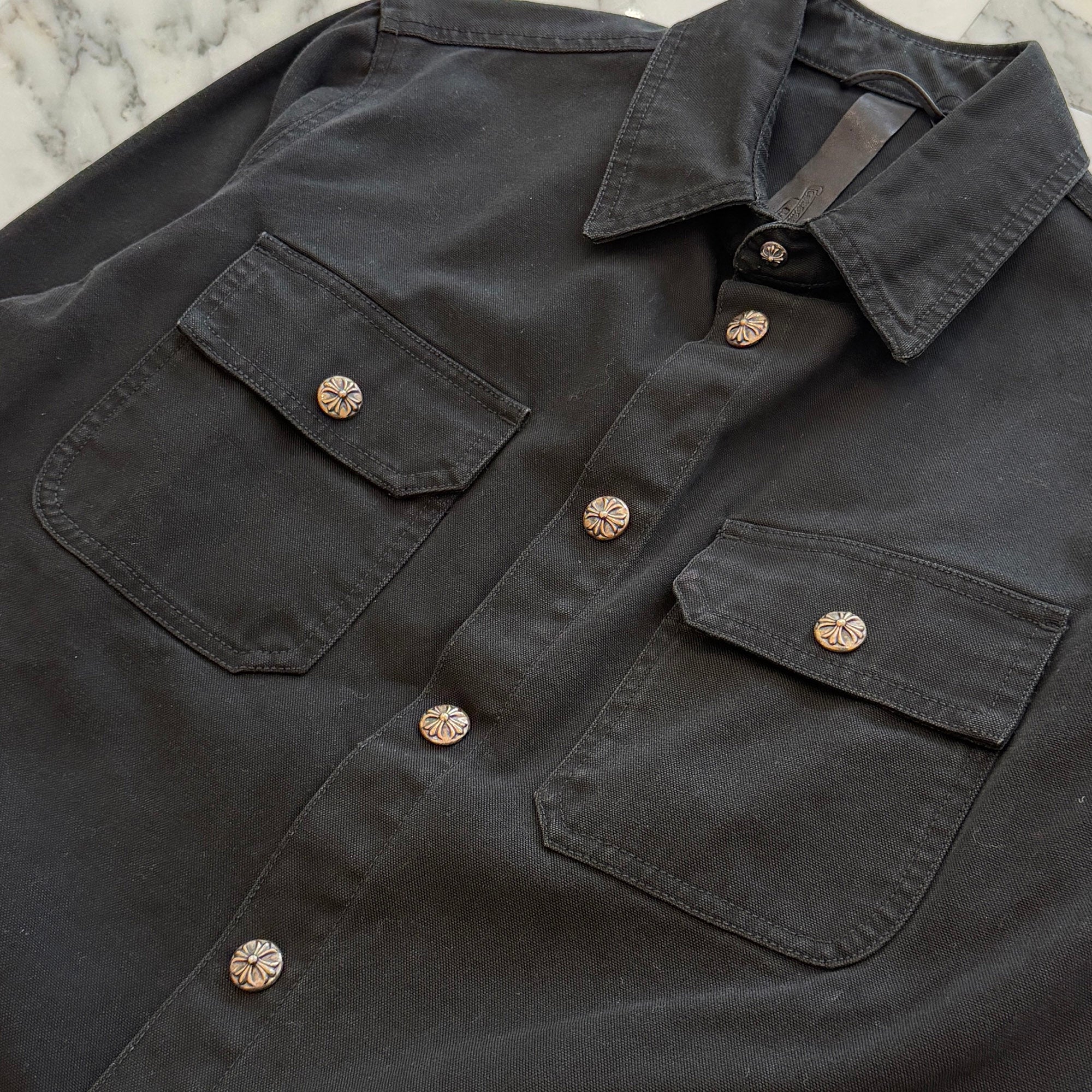 CHROME HEARTS Y NOT Work Dog Denim Shirt Jacket Size M クロムハーツ ワークドッグ デニムシャツジャケット サイズM