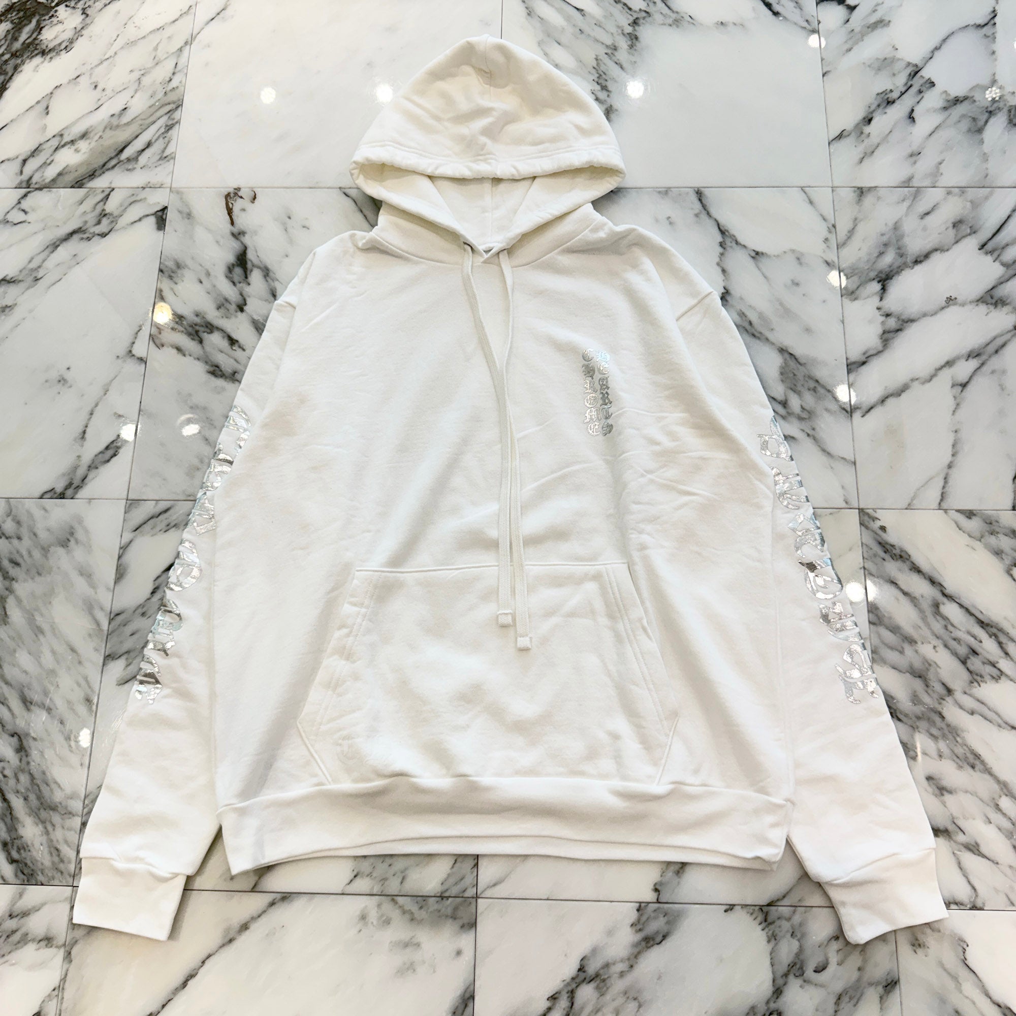 CHROME HEARTS ONLINE Limited Vertical Logo Pullover Hoodie Size M クロムハーツ オンライン限定 バーティカルロゴ プルオーバーフーディー サイズM
