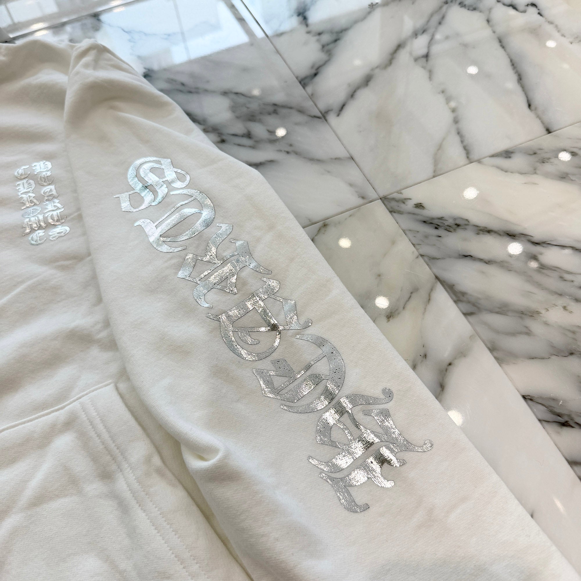 CHROME HEARTS ONLINE Limited Vertical Logo Pullover Hoodie Size M クロムハーツ オンライン限定 バーティカルロゴ プルオーバーフーディー サイズM