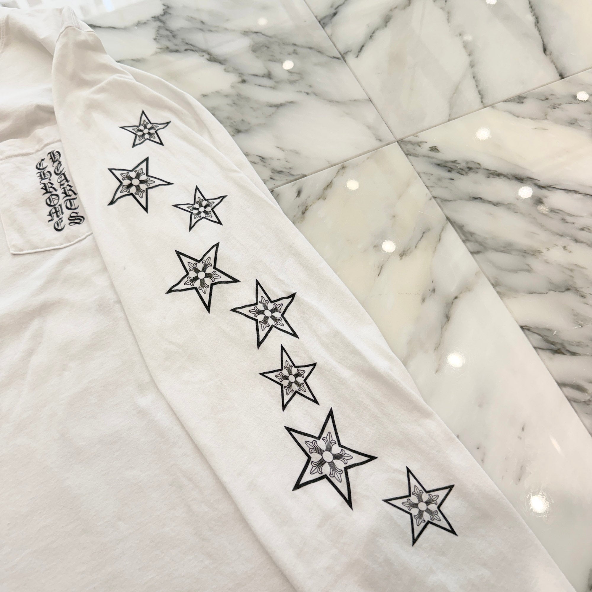 CHROME HEARTS MALIBU Limited Star Horseshoe Long Sleeve Tee Size M クロムハーツ マリブ限定 スターホースシュー ロングスリーブTシャツ サイズM