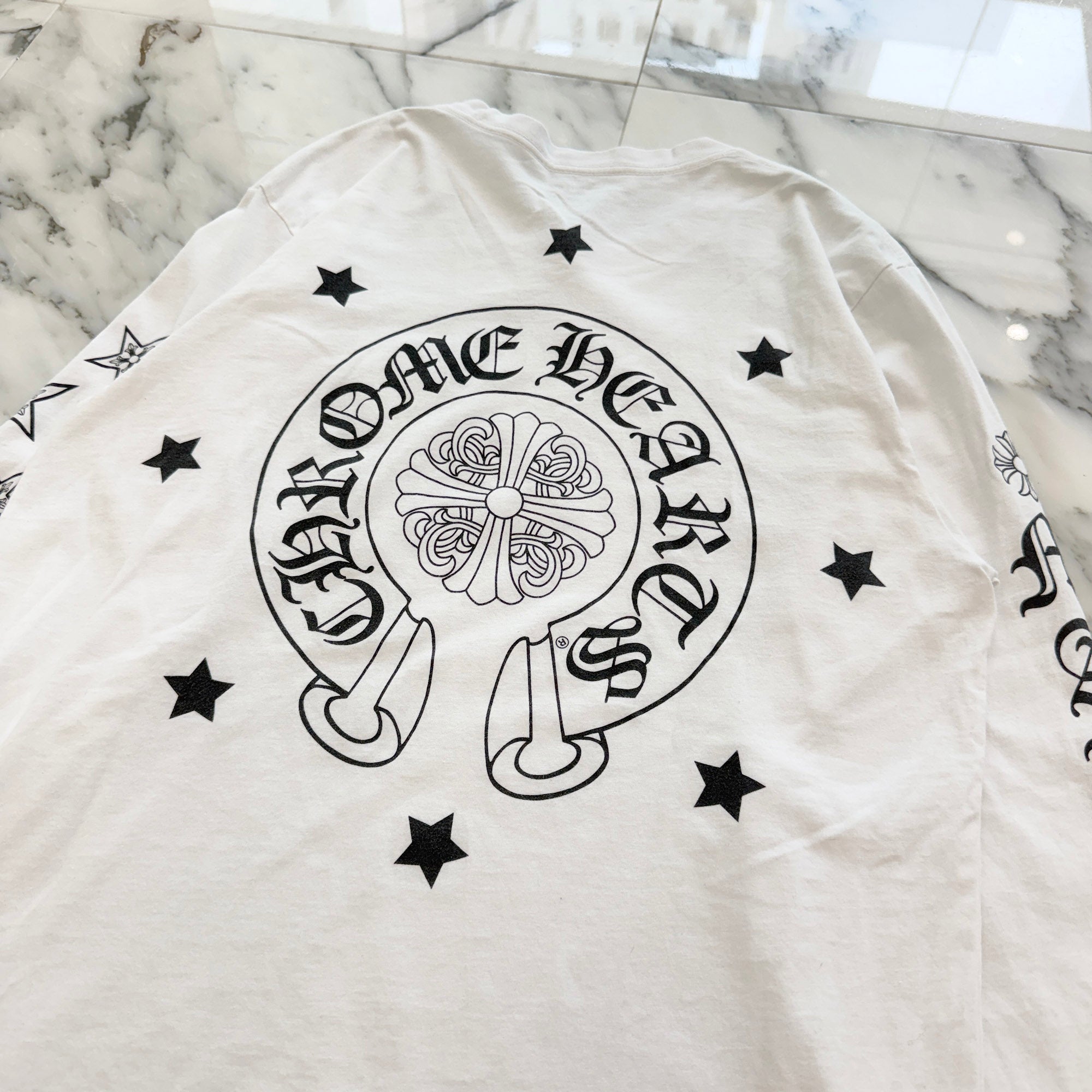CHROME HEARTS MALIBU Limited Star Horseshoe Long Sleeve Tee Size M クロムハーツ マリブ限定 スターホースシュー ロングスリーブTシャツ サイズM