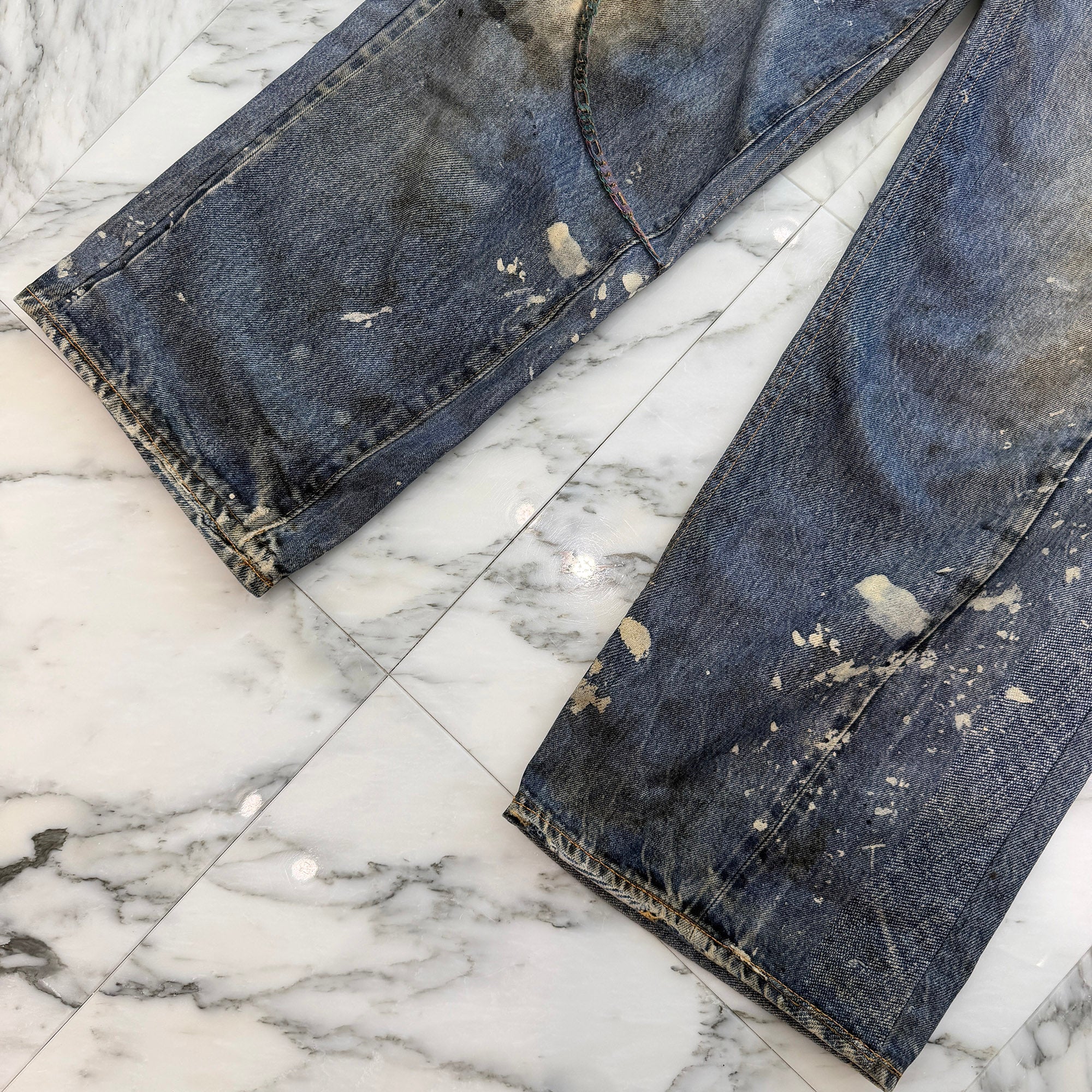 Acne Studios 2024AW Trompe L'oeil Chain Graphic Over Denim Pants FN-MN-TROU001290 Size 32 アクネストゥディオズ トロンプルイユ チェーングラフィックオーバーデニムパンツ サイズ32