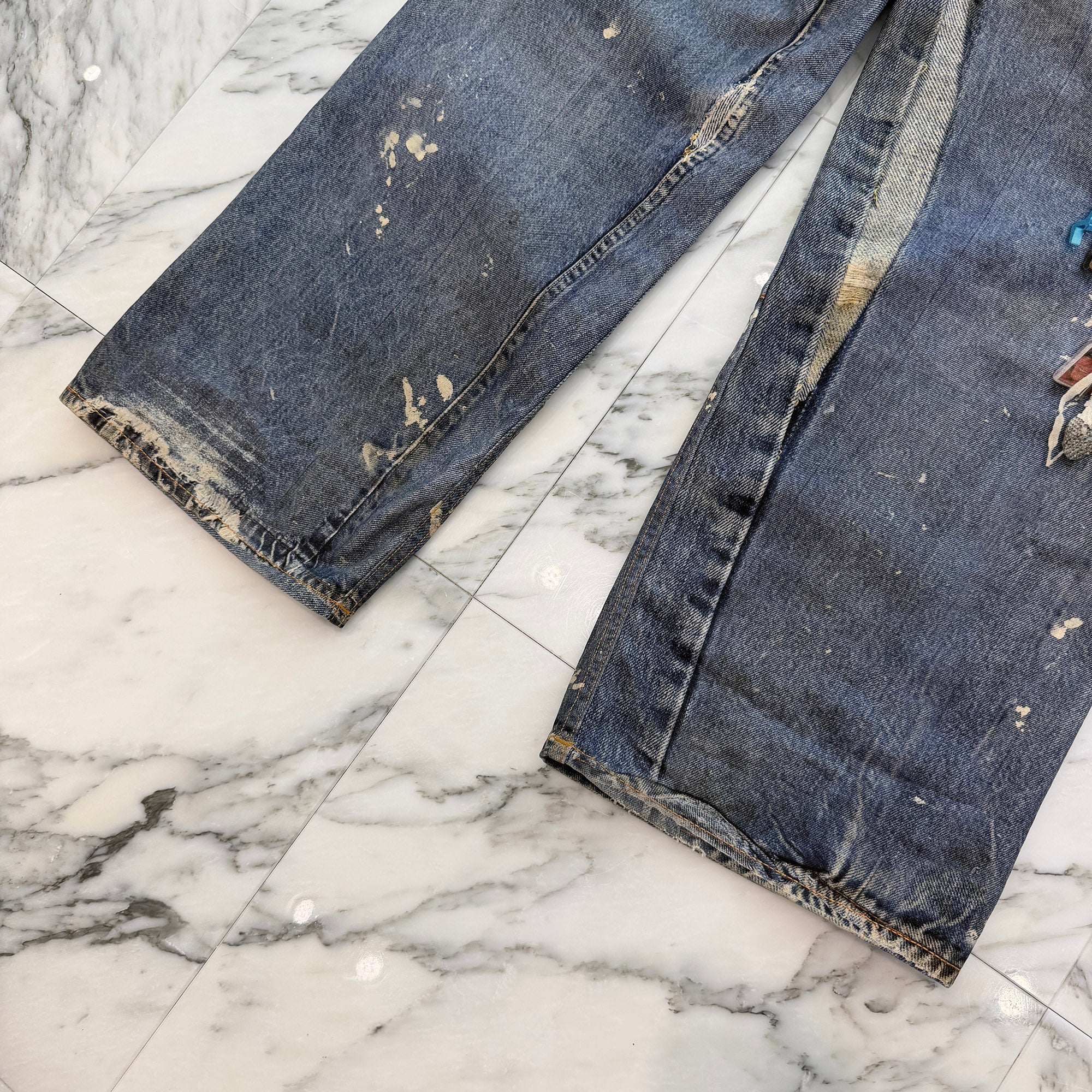 Acne Studios 2024AW Trompe L'oeil Chain Graphic Over Denim Pants FN-MN-TROU001290 Size 32 アクネストゥディオズ トロンプルイユ チェーングラフィックオーバーデニムパンツ サイズ32