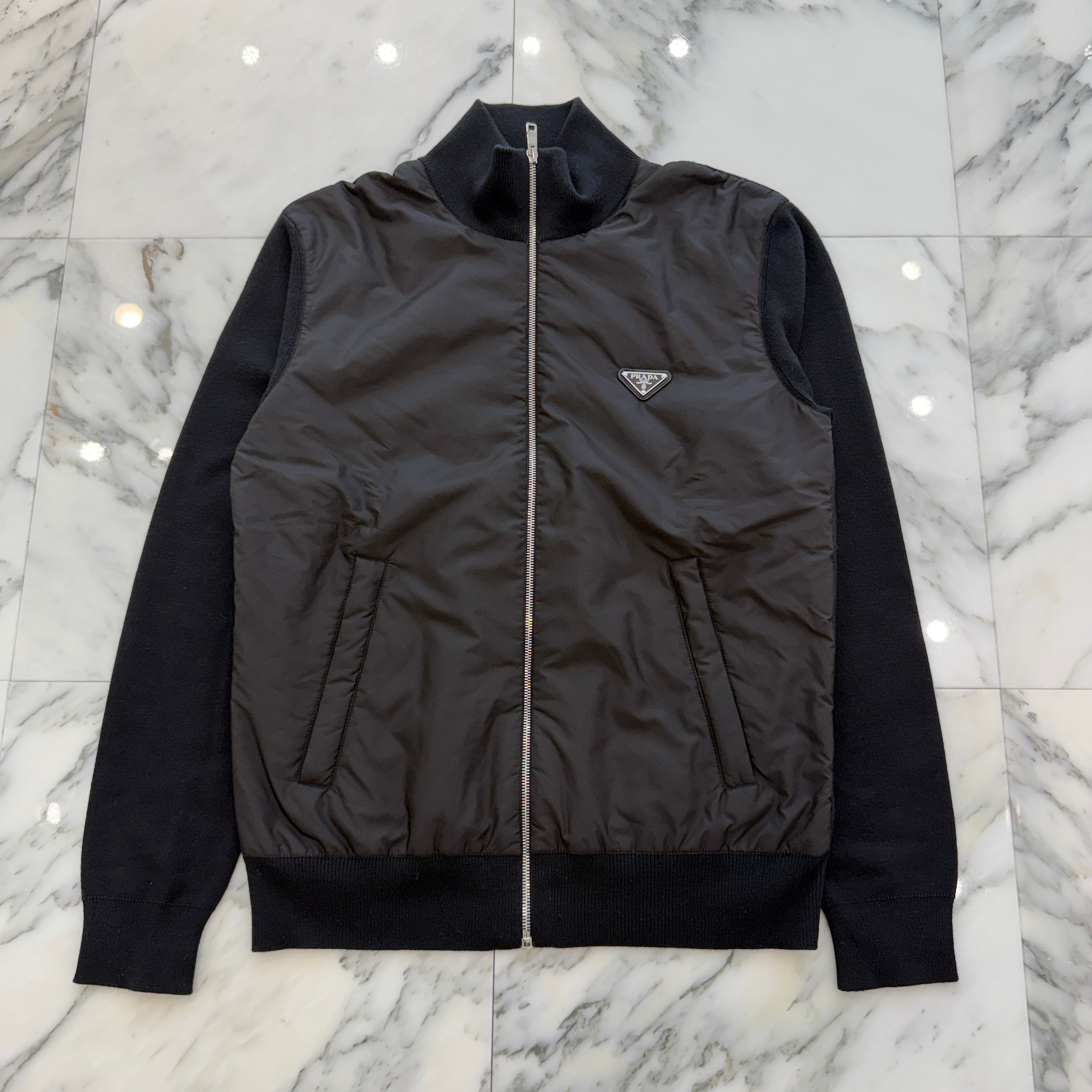PRADA 2022SS Full Zip Re Nylon Cardigan UMG116 R212 U98 Size 50 プラダ フルジップ リナイロンカーディガン サイズ50