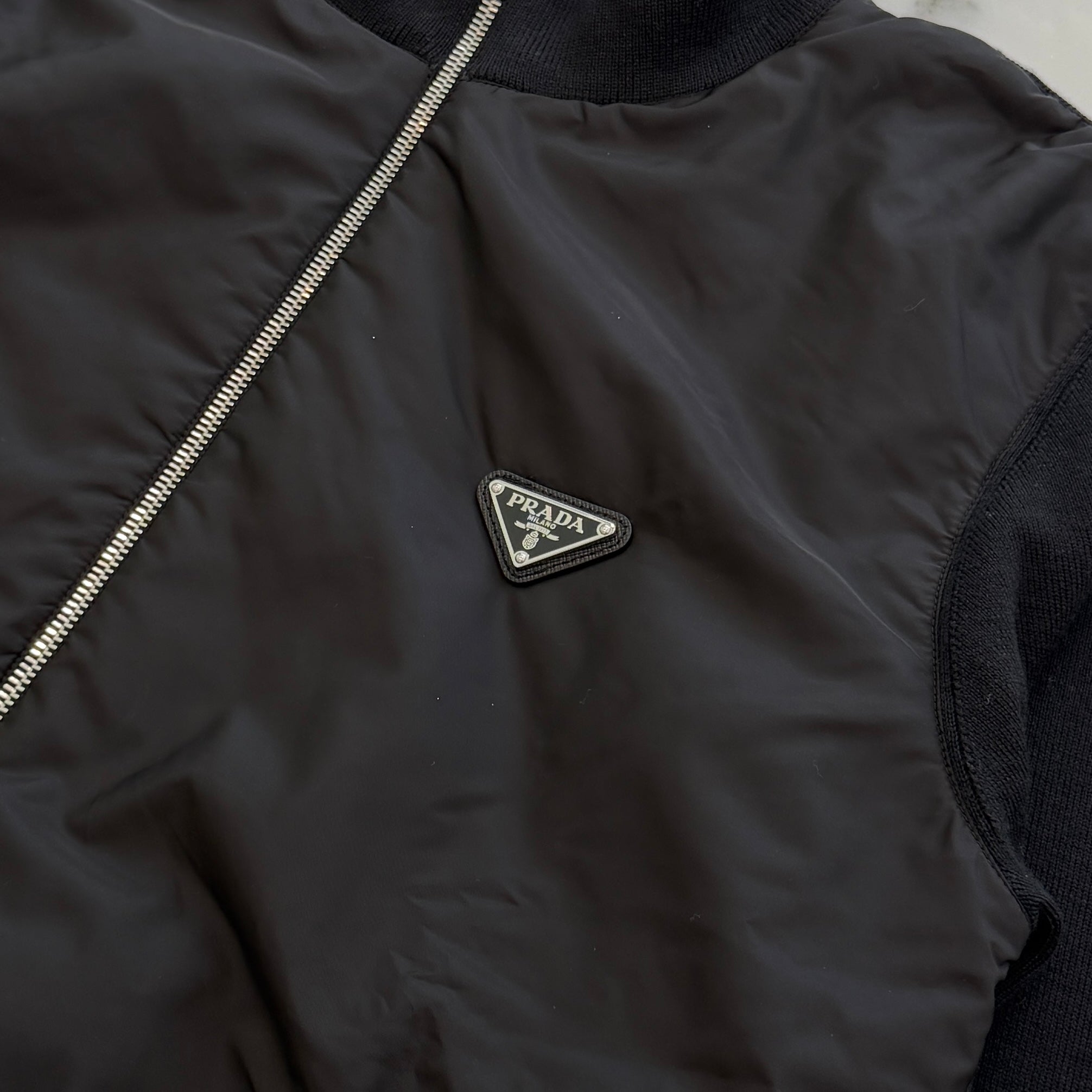 PRADA 2022SS Full Zip Re Nylon Cardigan UMG116 R212 U98 Size 50 プラダ フルジップ リナイロンカーディガン サイズ50
