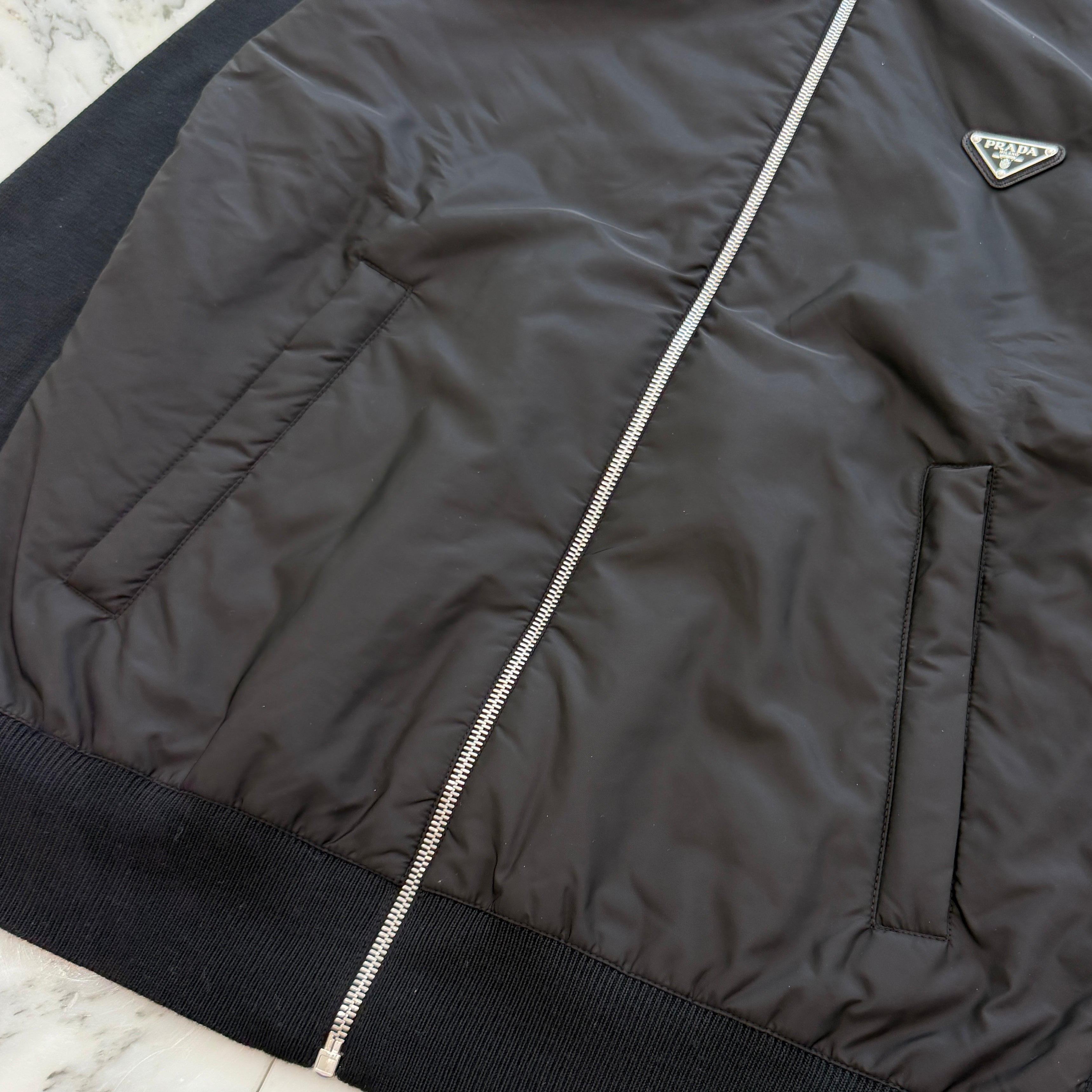 PRADA 2022SS Full Zip Re Nylon Cardigan UMG116 R212 U98 Size 50 プラダ フルジップ リナイロンカーディガン サイズ50
