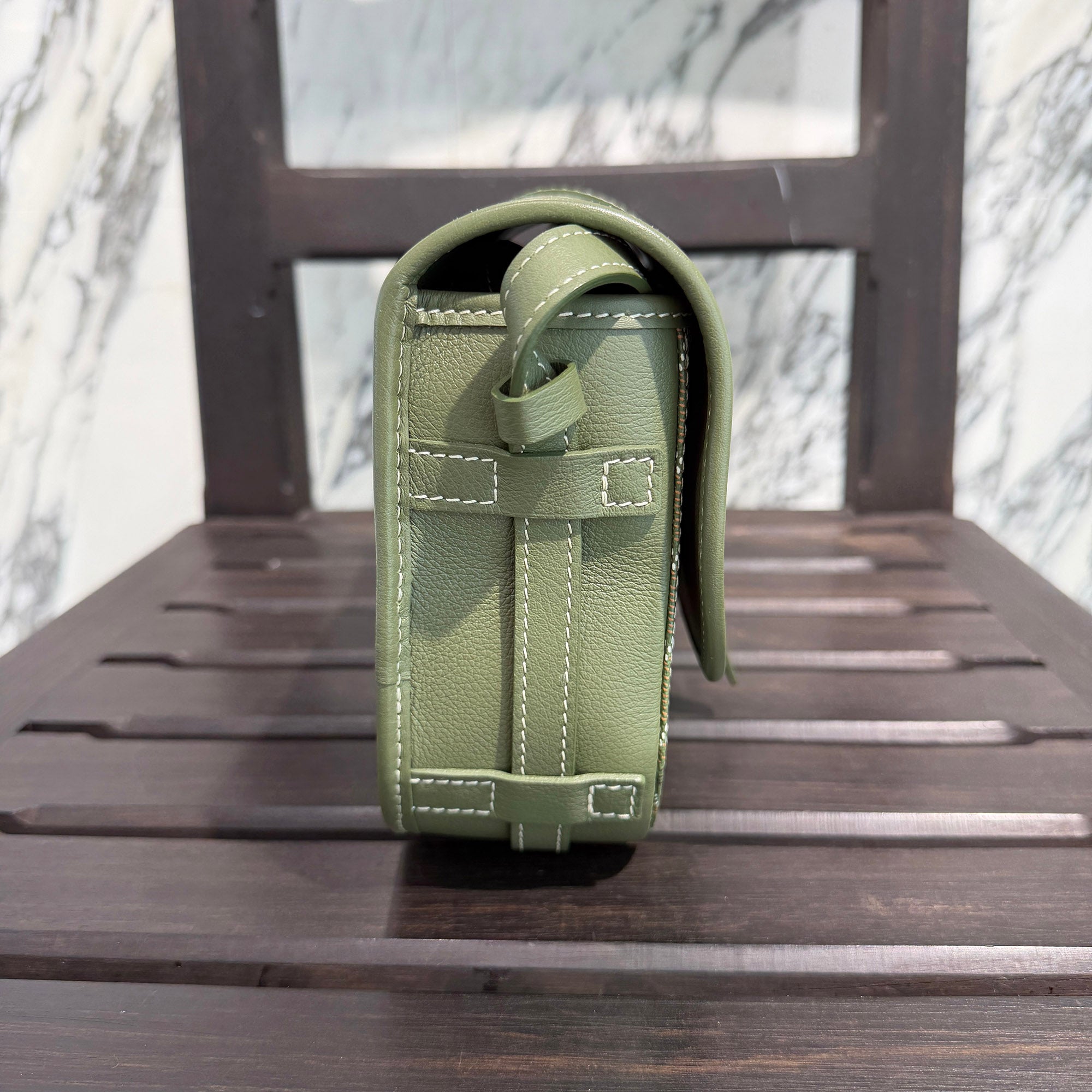 GOYARD 2025SS ARMY GREEN HAND PAINTED Belvedere PM Shoulder Bag BELGYDPMLTY29CG29P ゴヤール アーミーグリーン ハンドペイント ベルヴェデーレ PM ショルダーバッグ