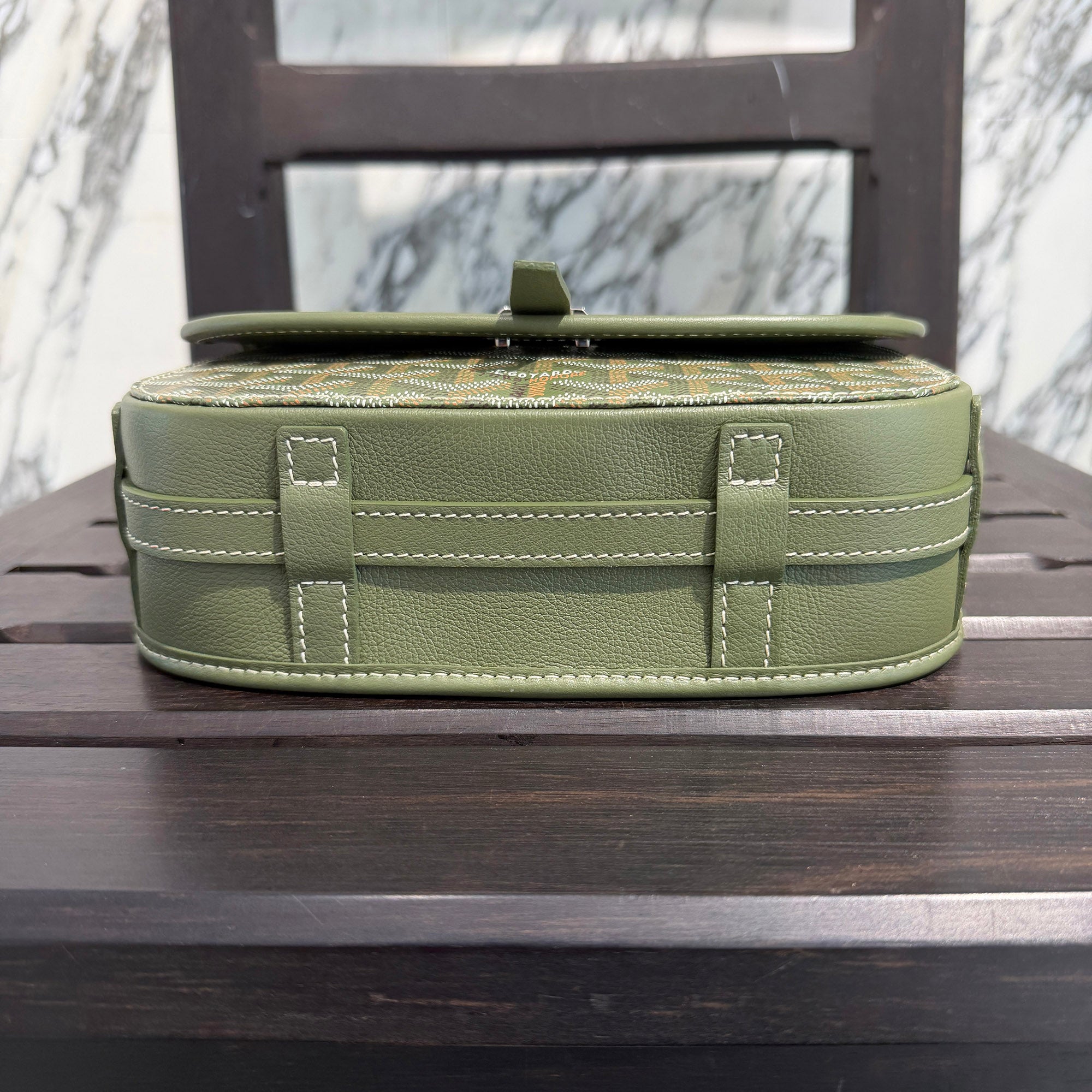 GOYARD 2025SS ARMY GREEN HAND PAINTED Belvedere PM Shoulder Bag BELGYDPMLTY29CG29P ゴヤール アーミーグリーン ハンドペイント ベルヴェデーレ PM ショルダーバッグ