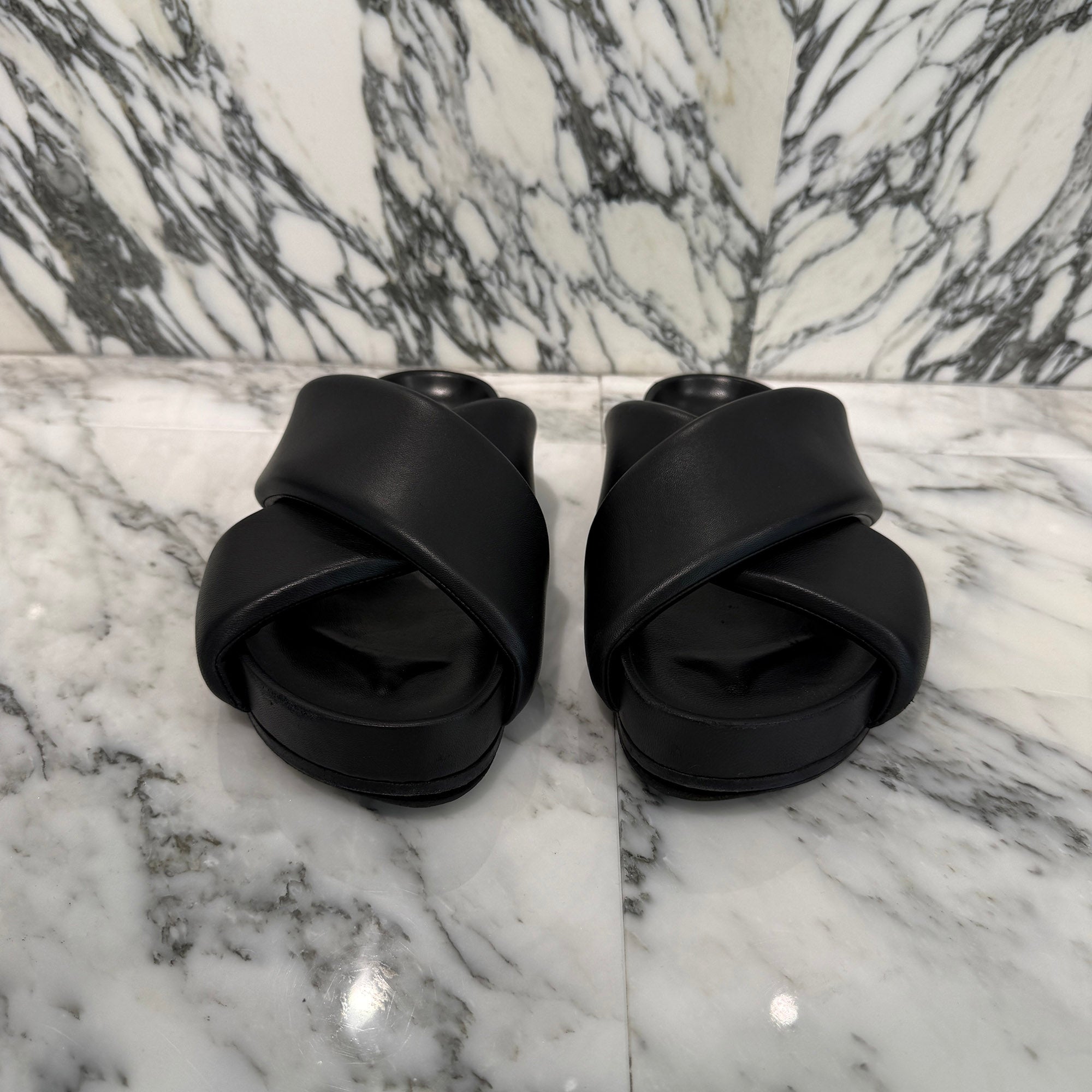 JIL SANDER Padded Leather Cross Strap Sandals J15WP0043 ジルサンダー パデッドレザー クロスストラップ サンダル