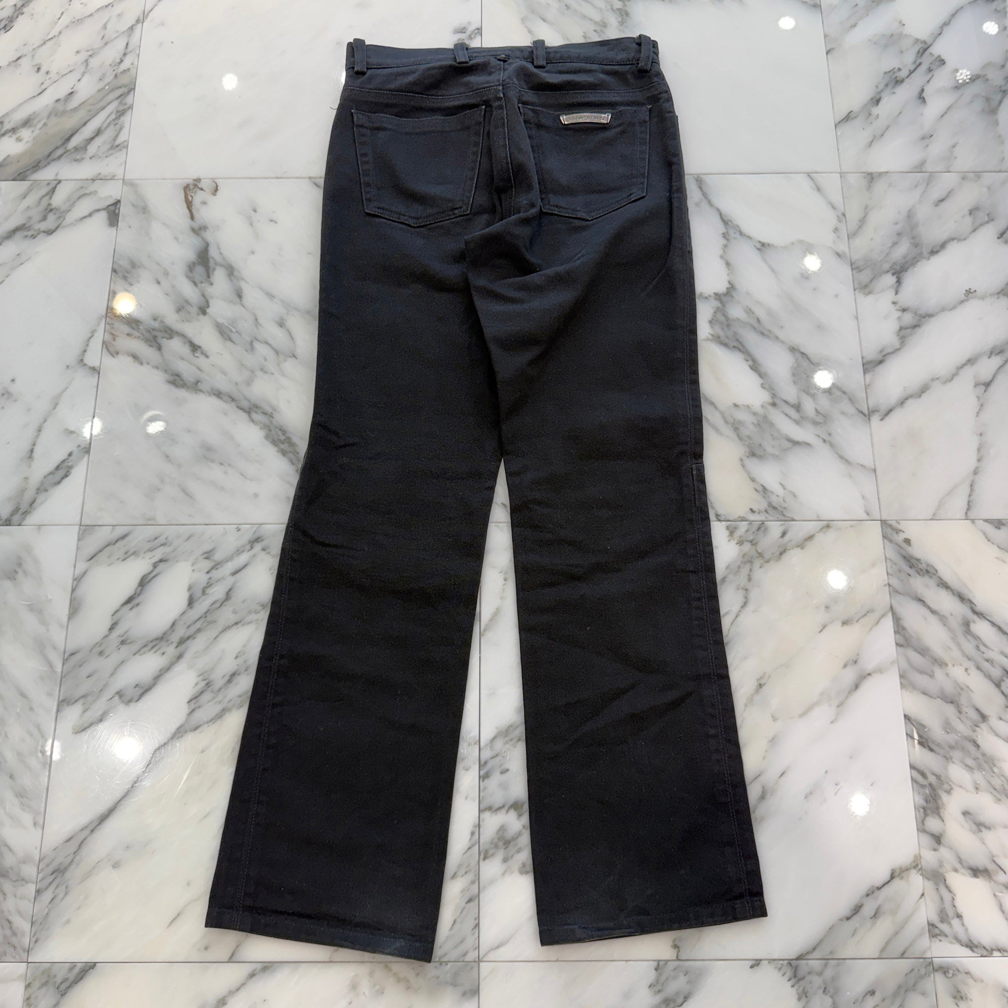 CHROME HEARTS Flare Knee Horseshoe Button Denim Pants Size 27 クロムハーツ フレアニー ホースシューボタン デニムパンツ サイズ27