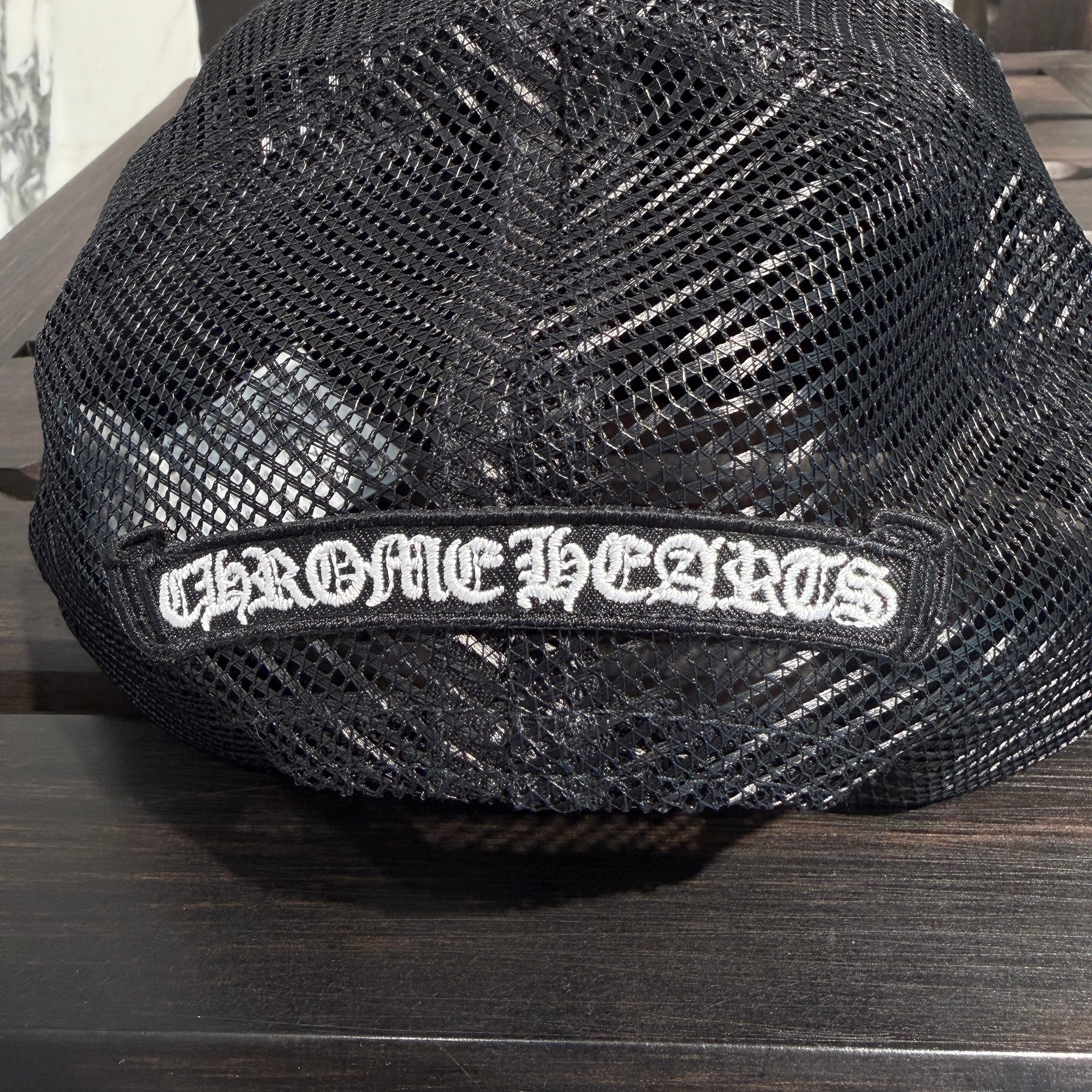 CHROME HEARTS FUCK Leather Patch Trucker Cap Size ONE SIZE (51-61) クロムハーツ ファック レザーパッチ トラッカーキャップ サイズONE SIZE (51-61)