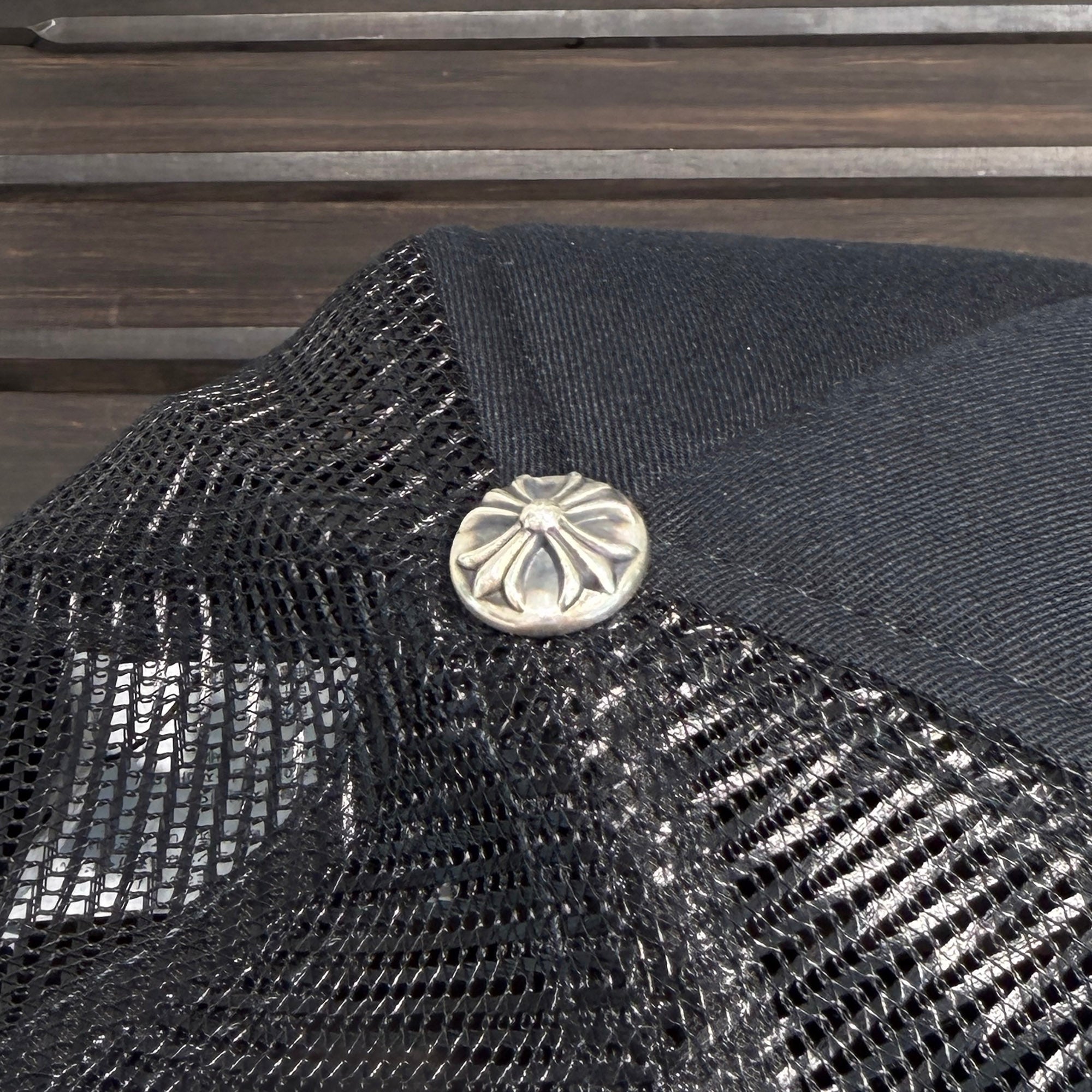 CHROME HEARTS FUCK Leather Patch Trucker Cap Size ONE SIZE (51-61) クロムハーツ ファック レザーパッチ トラッカーキャップ サイズONE SIZE (51-61)
