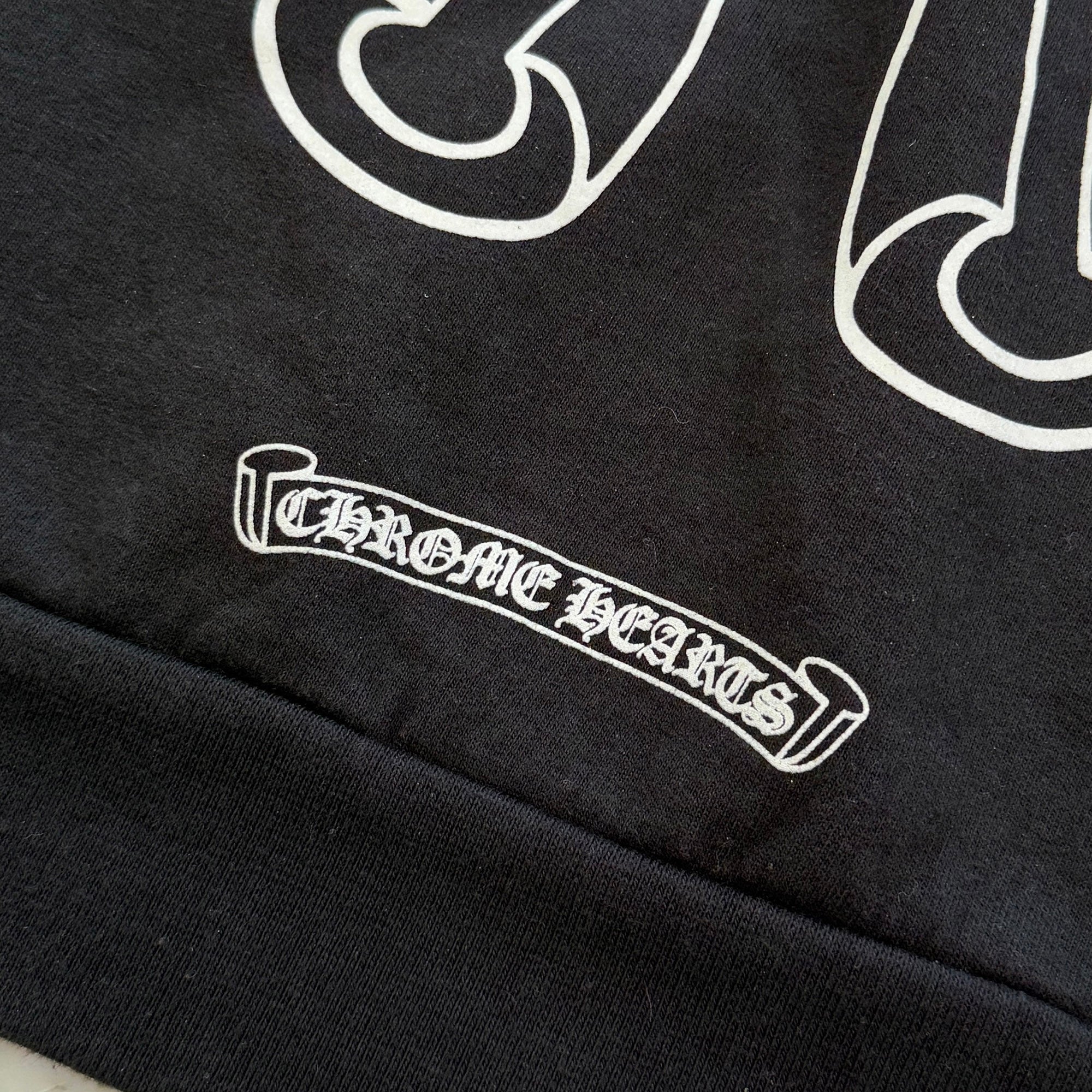 CHROME HEARTS Floral Cross Horseshoe Crewneck Sweat Shirts Size S クロムハーツ フローラルクロス ホースシュー クルーネック スウェットシャツ サイズS