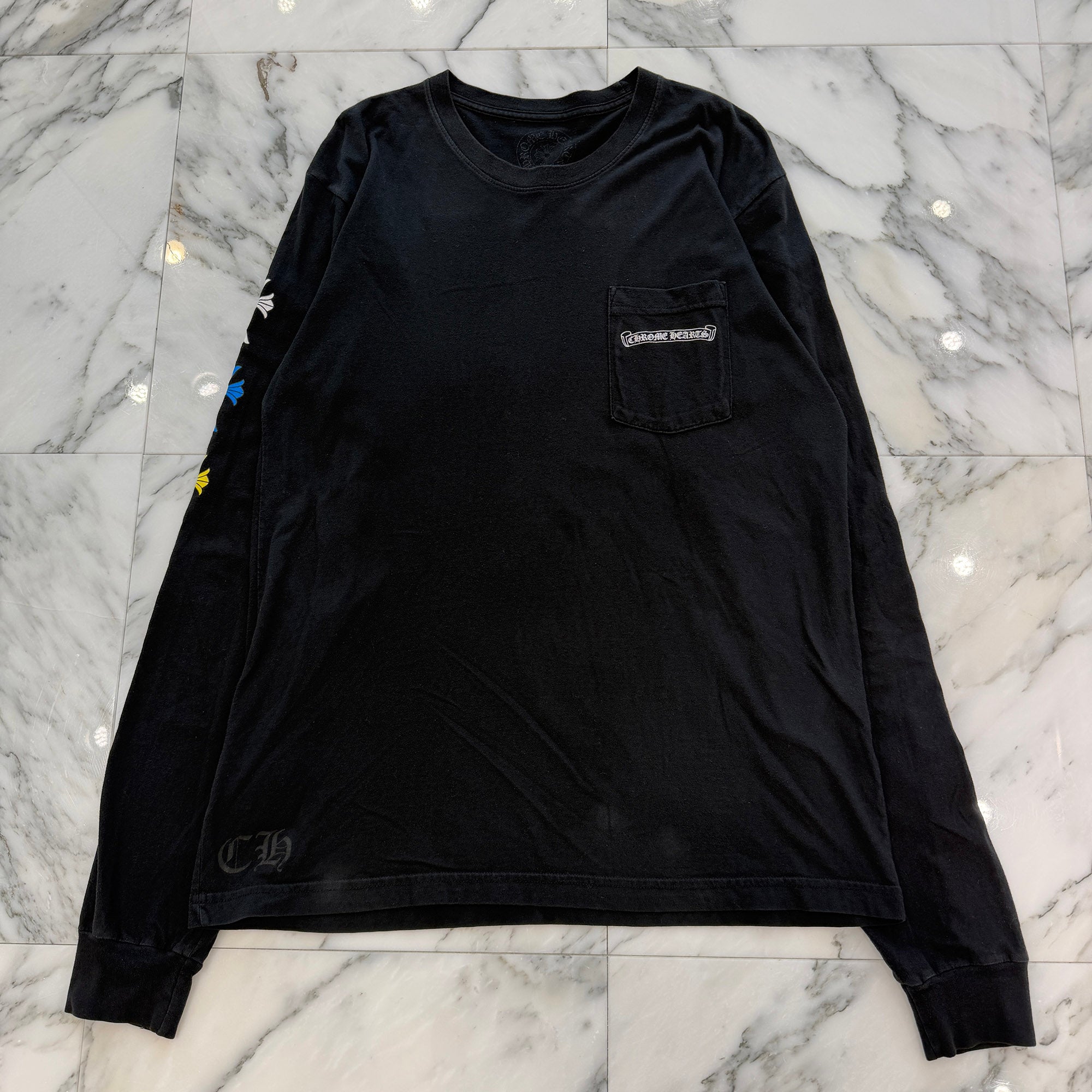 CHROME HEARTS MLTCOL CEM CRS Long Sleeve Tee Size L クロムハーツ マルチカラー セメタリークロス ロングスリーブTシャツ サイズL