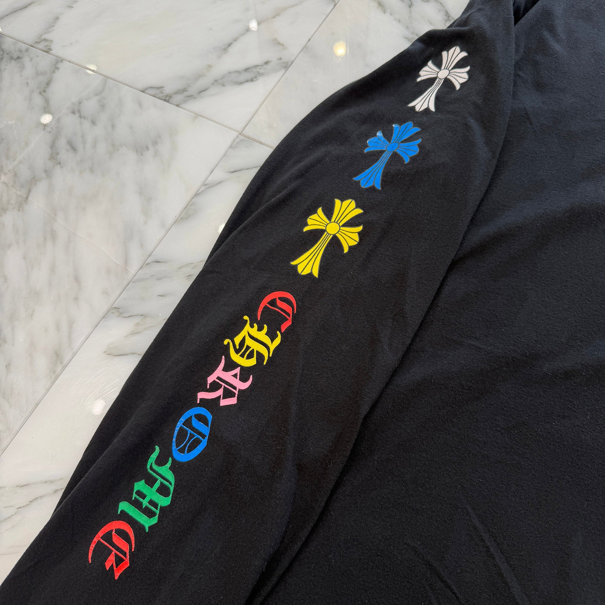 CHROME HEARTS MLTCOL CEM CRS Long Sleeve Tee Size L クロムハーツ マルチカラー セメタリークロス ロングスリーブTシャツ サイズL
