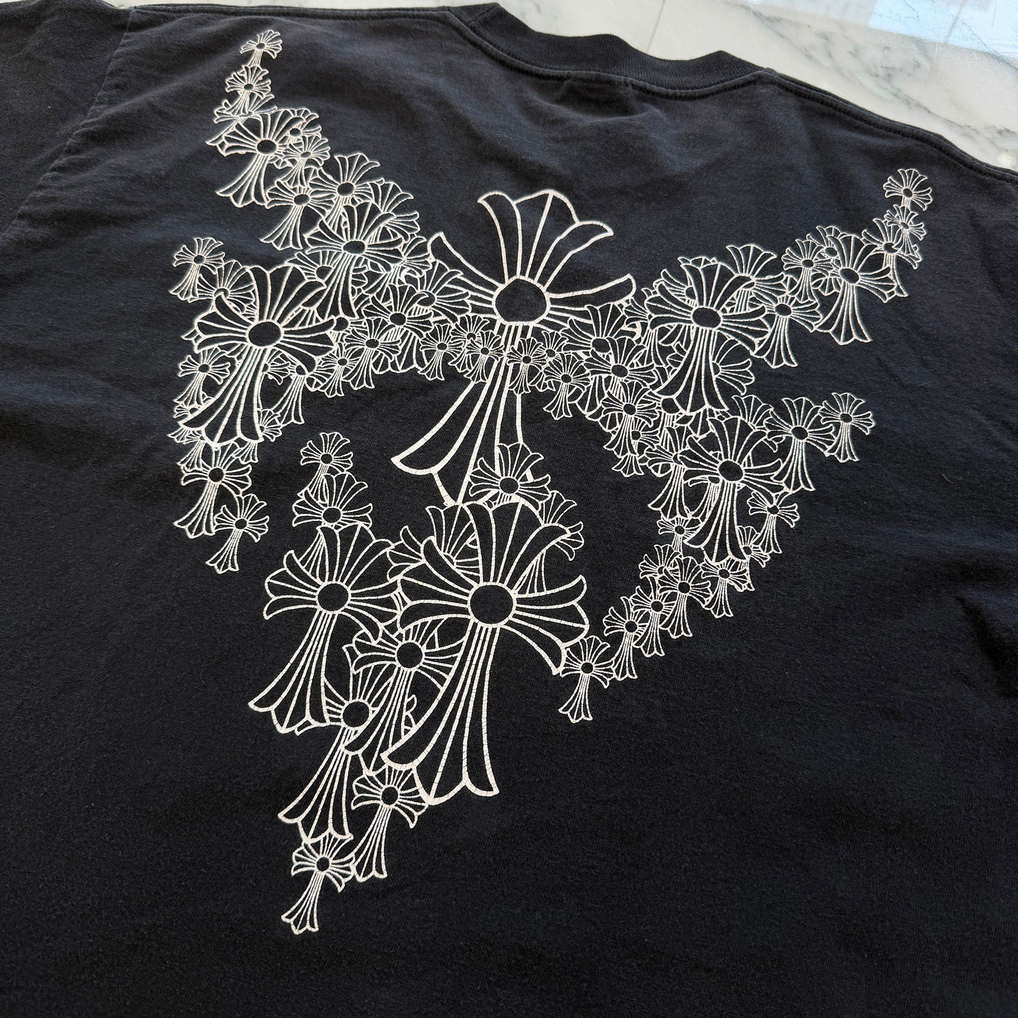 CHROME HEARTS Back Cemetery Cross Print Long Sleeve Tee Size L クロムハーツ バックセメタリークロスプリント ロングスリーブTシャツ サイズL