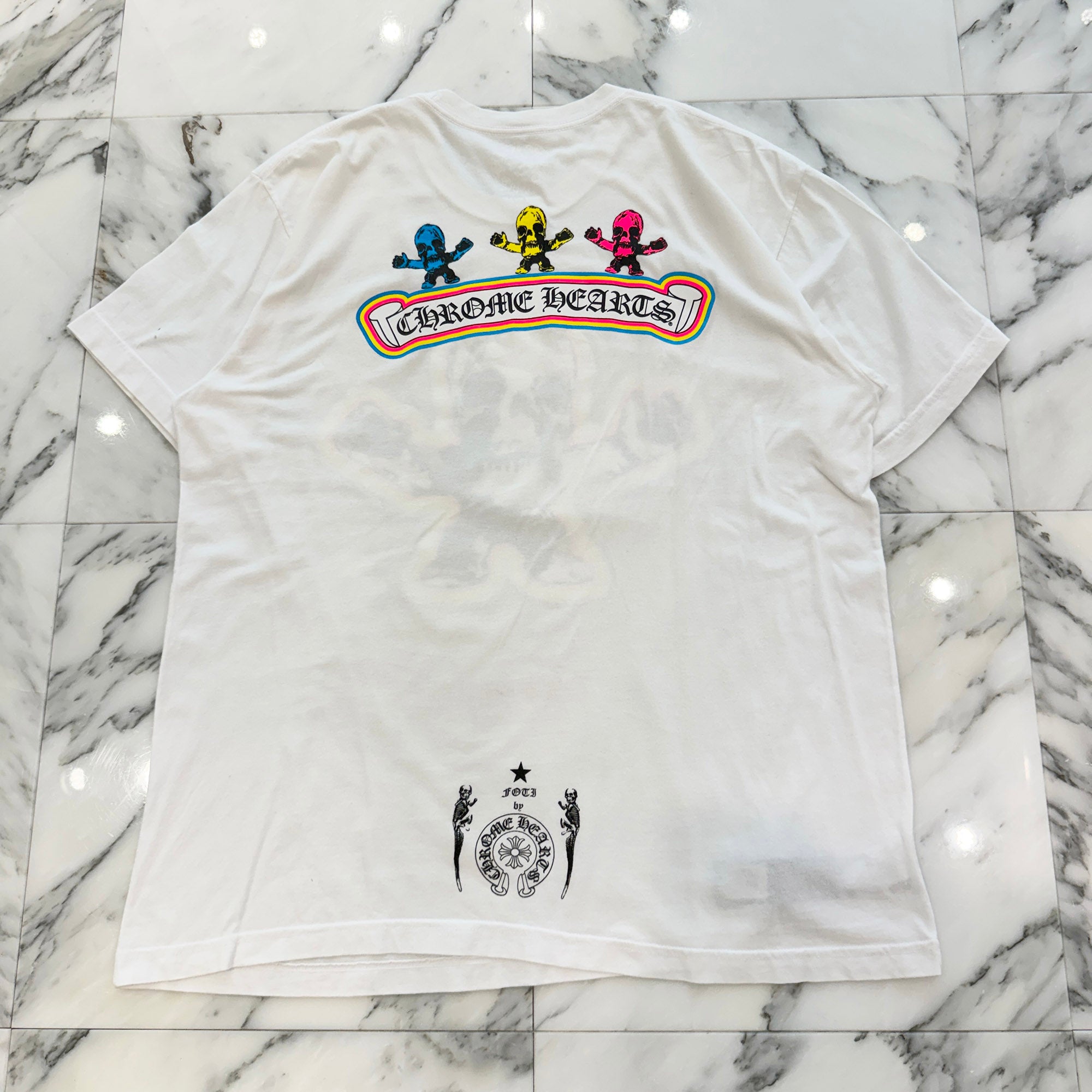 CHROME HEARTS 2024SS FOTI Rainbow Scroll Logo Tee Size XL クロムハーツ フォティ レインボースクロールロゴ Tシャツ サイズXL