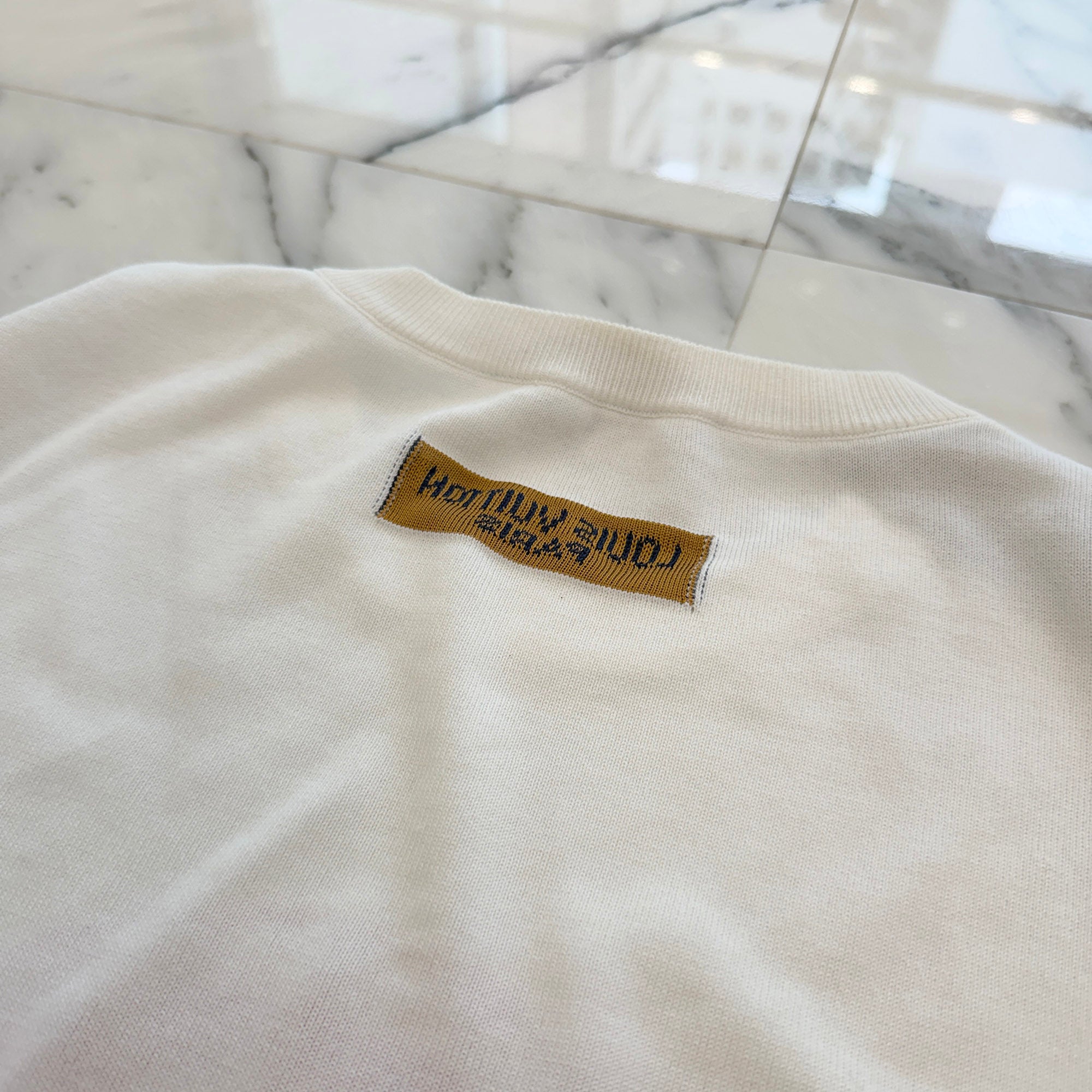 LOUIS VUITTON 2023AW Front Logo Cotton Knit Tee Size M ルイヴィトン フロントロゴ コットン ニット Tシャツ サイズM