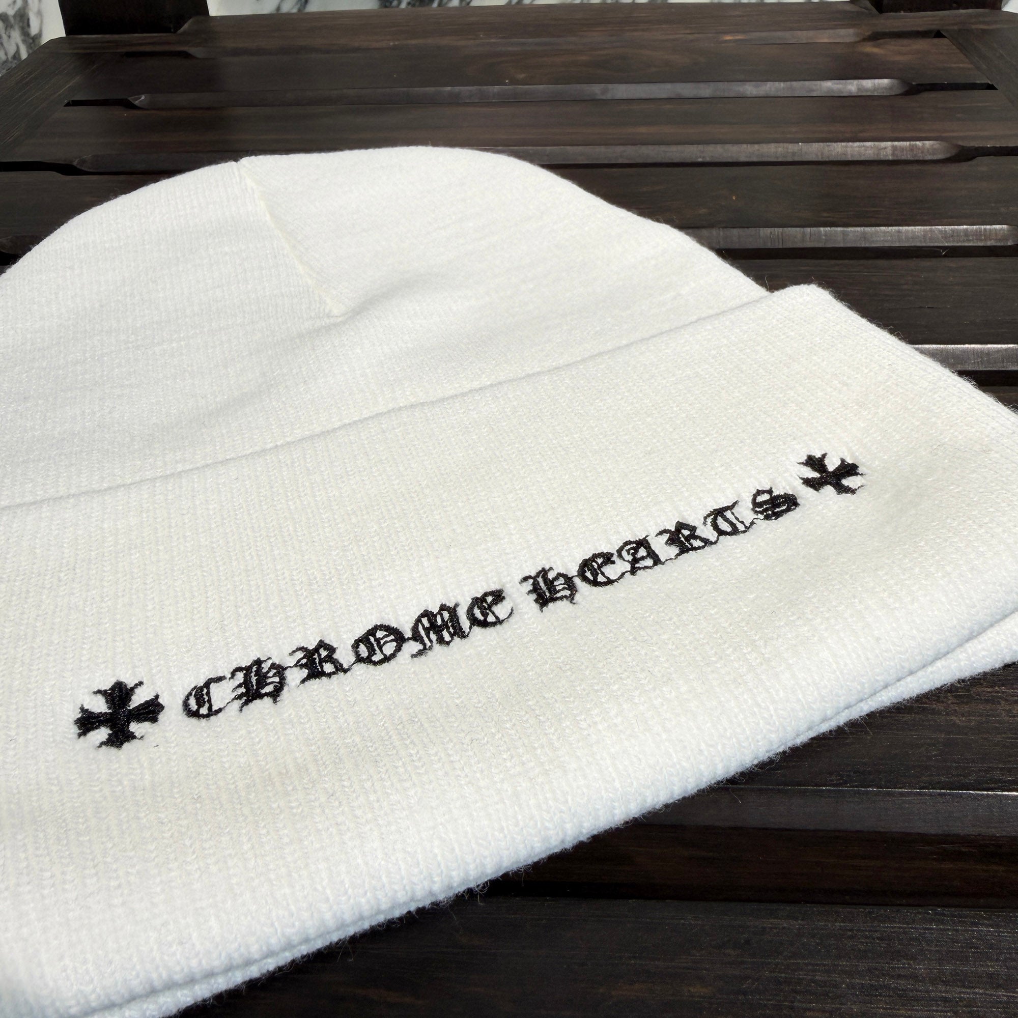 CHROME HEARTS CH Logo Embroidery Beanie Size ONE SIZE (22cm