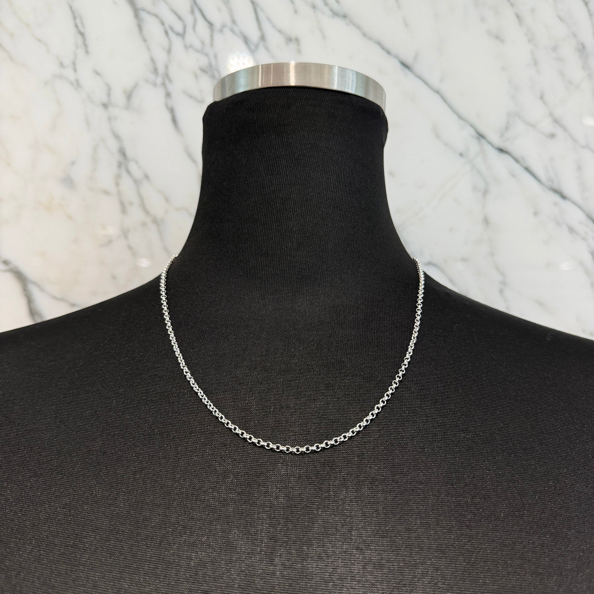 CHROME HEARTS Roll Chain Necklace Size 18 Inch クロムハーツ ロールチェーン ネックレス サイズ18インチ