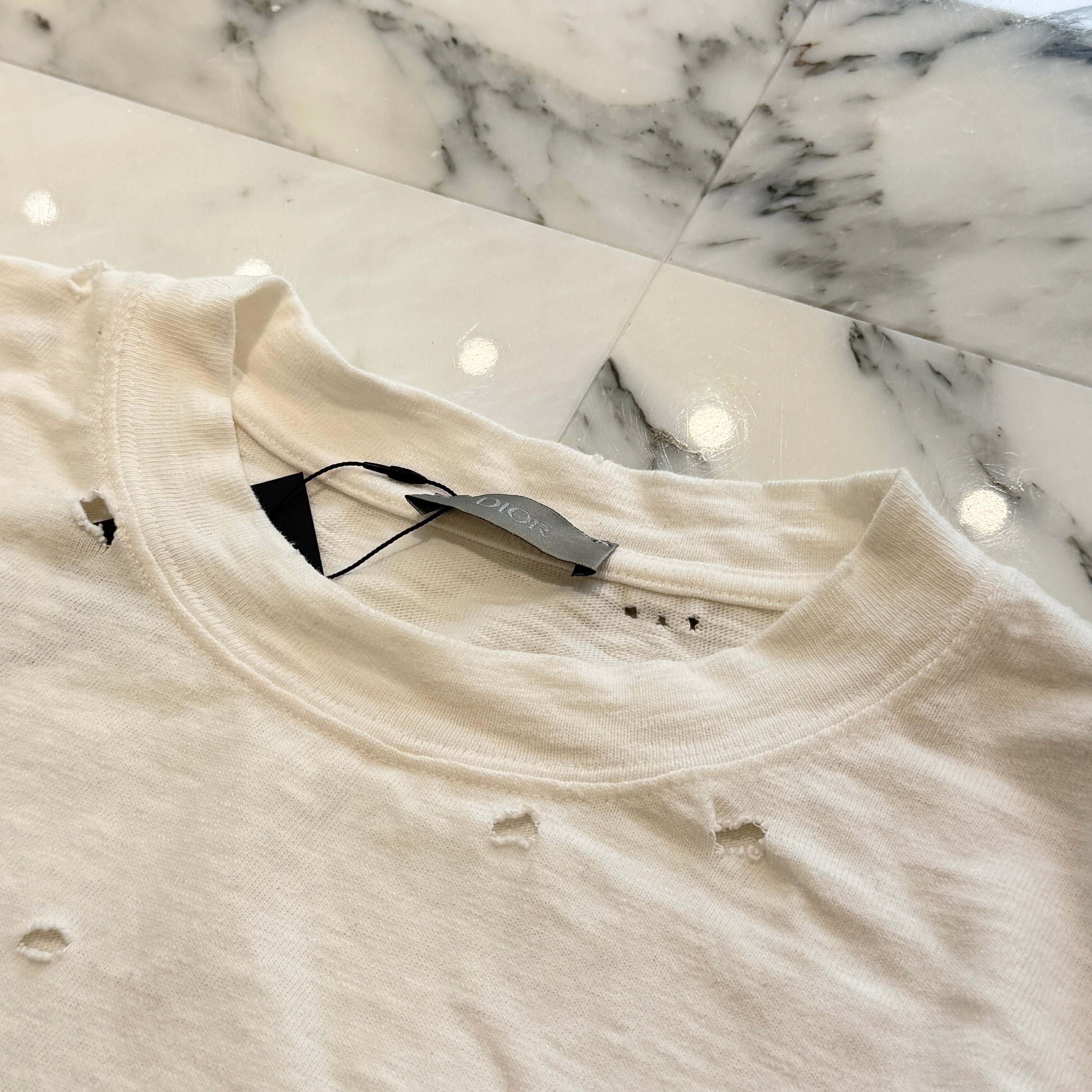 DIOR 2023AW Distressed Finish "Christian Dior Couture" Print Tee 343J636A0849 Size S ディオール ダメージ加工 "クリスチャン・ディオール クチュール" プリントTシャツ サイズS