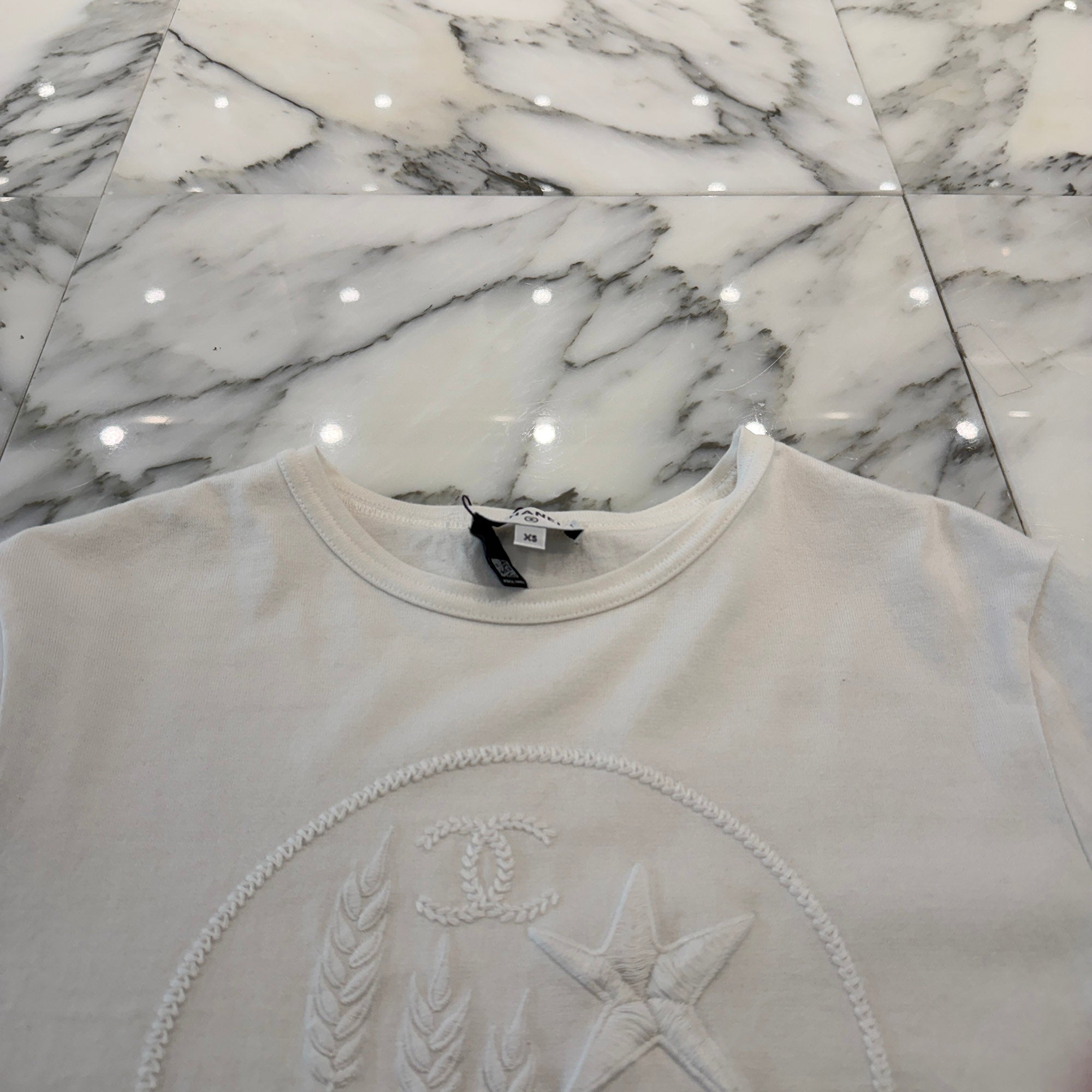 CHANEL 2022SS Circle Embossed Logo Short Sleeve Tee P72456K10424 Size XS シャネル サークル刺繍ロゴ ショートスリーブTシャツ サイズXS