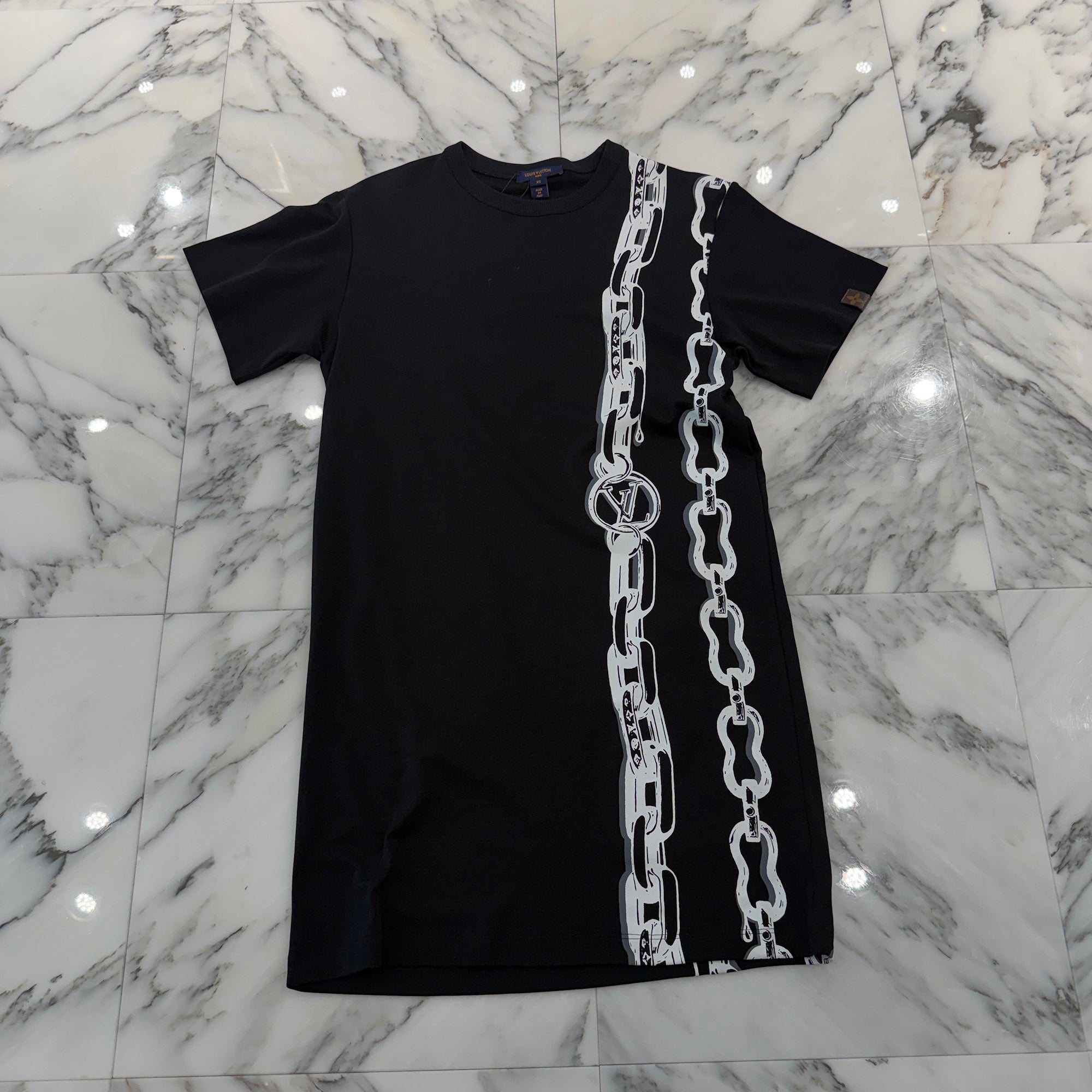 LOUIS VUITTON 2022SS Cotton Dress Crew Neck Tee RW221W LH8 FMDR30 Size XS ルイヴィトン コットン ドレス クルーネック Tシャツ サイズXS