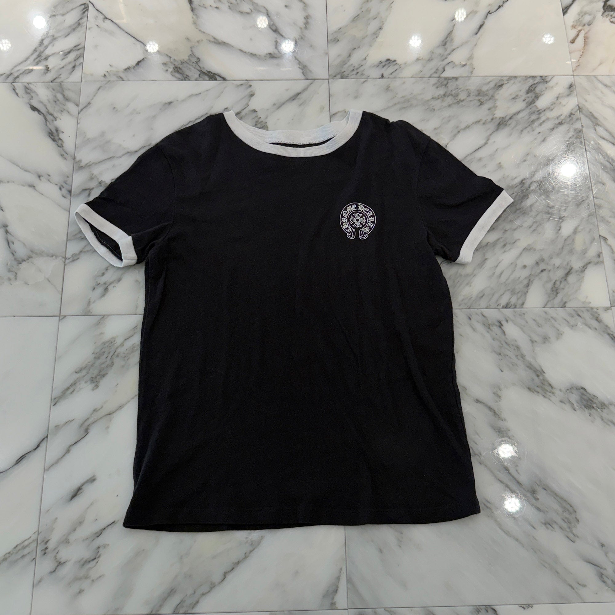 CHROME HEARTS Back Scroll Ringer Tee Size M クロムハーツ バックスクロール リンガー Tシャツ サイズM