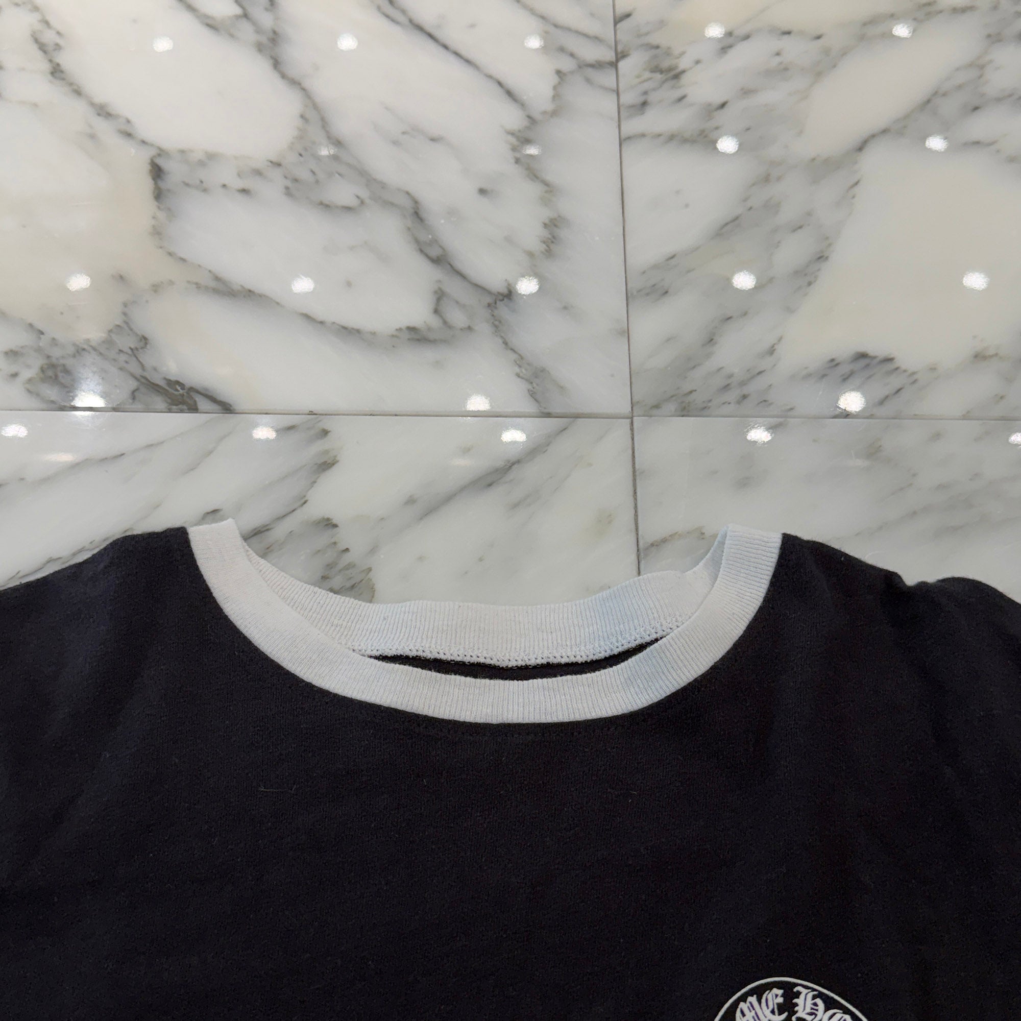 CHROME HEARTS Back Scroll Ringer Tee Size M クロムハーツ バックスクロール リンガー Tシャツ サイズM