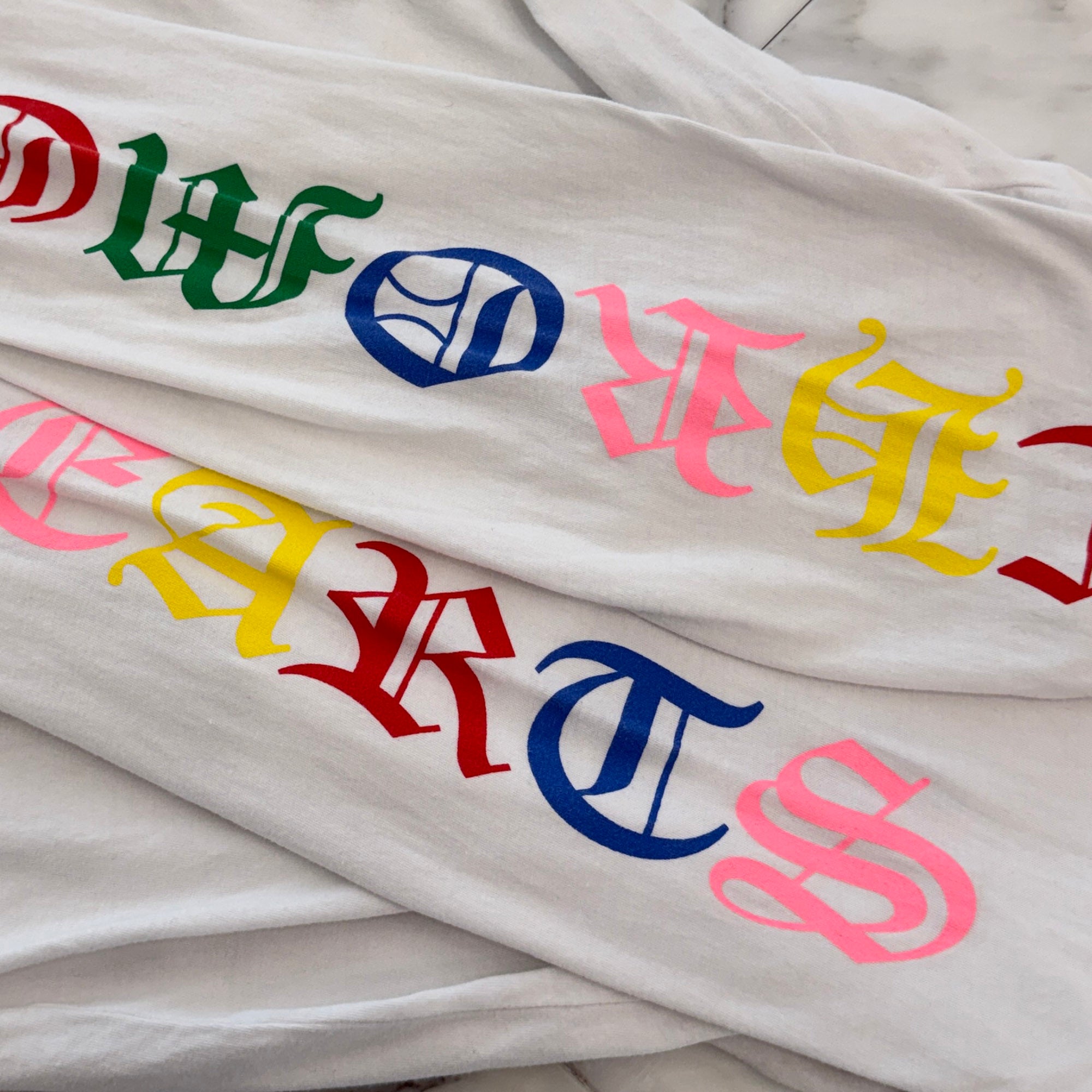 CHROME HEARTS MLTCOL CEM CRS Long Sleeve Tee Size L クロムハーツ マルチカラー セメタリークロス ロングスリーブTシャツ サイズL
