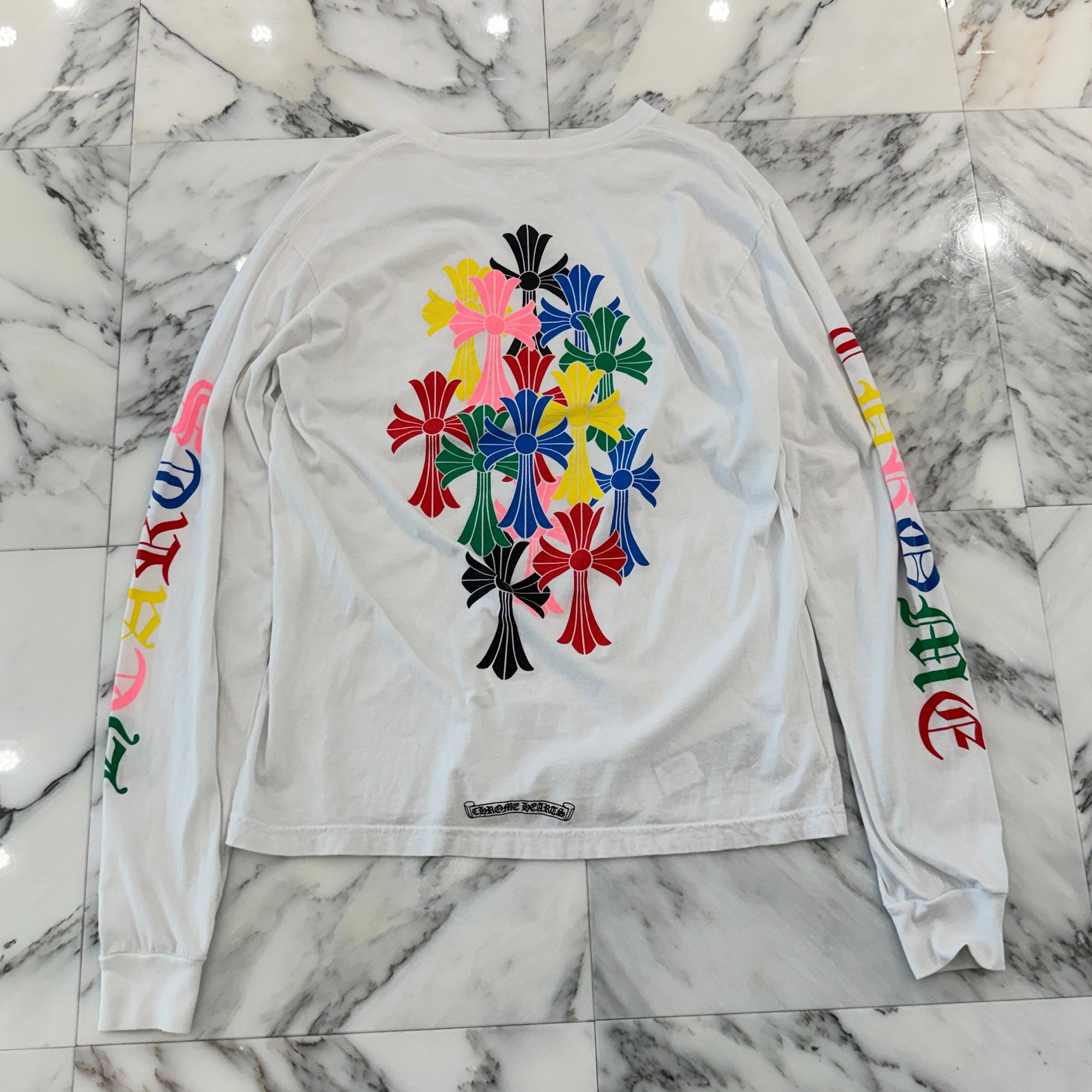 CHROME HEARTS MLTCOL CEM CRS Long Sleeve Tee Size L クロムハーツ マルチカラー セメタリークロス ロングスリーブTシャツ サイズL