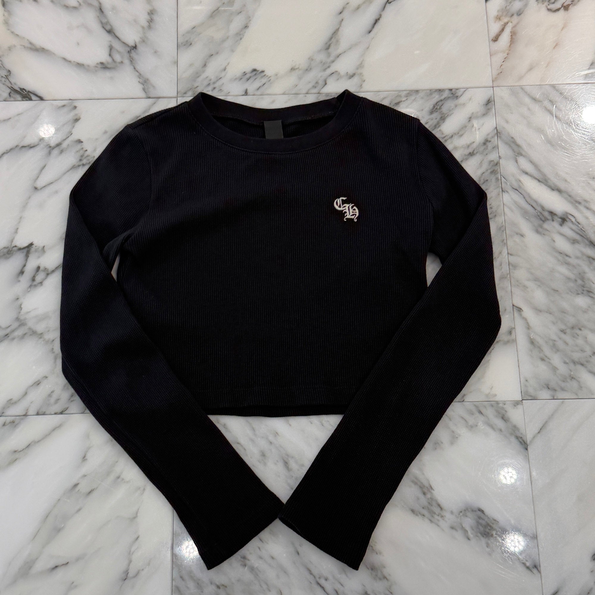 CHROME HEARTS Y NOT CH Embroidery Thermal Long Sleeve Tee Size S クロムハーツ ワイノット CH刺繍 サーマル ロングスリーブTシャツ サイズS