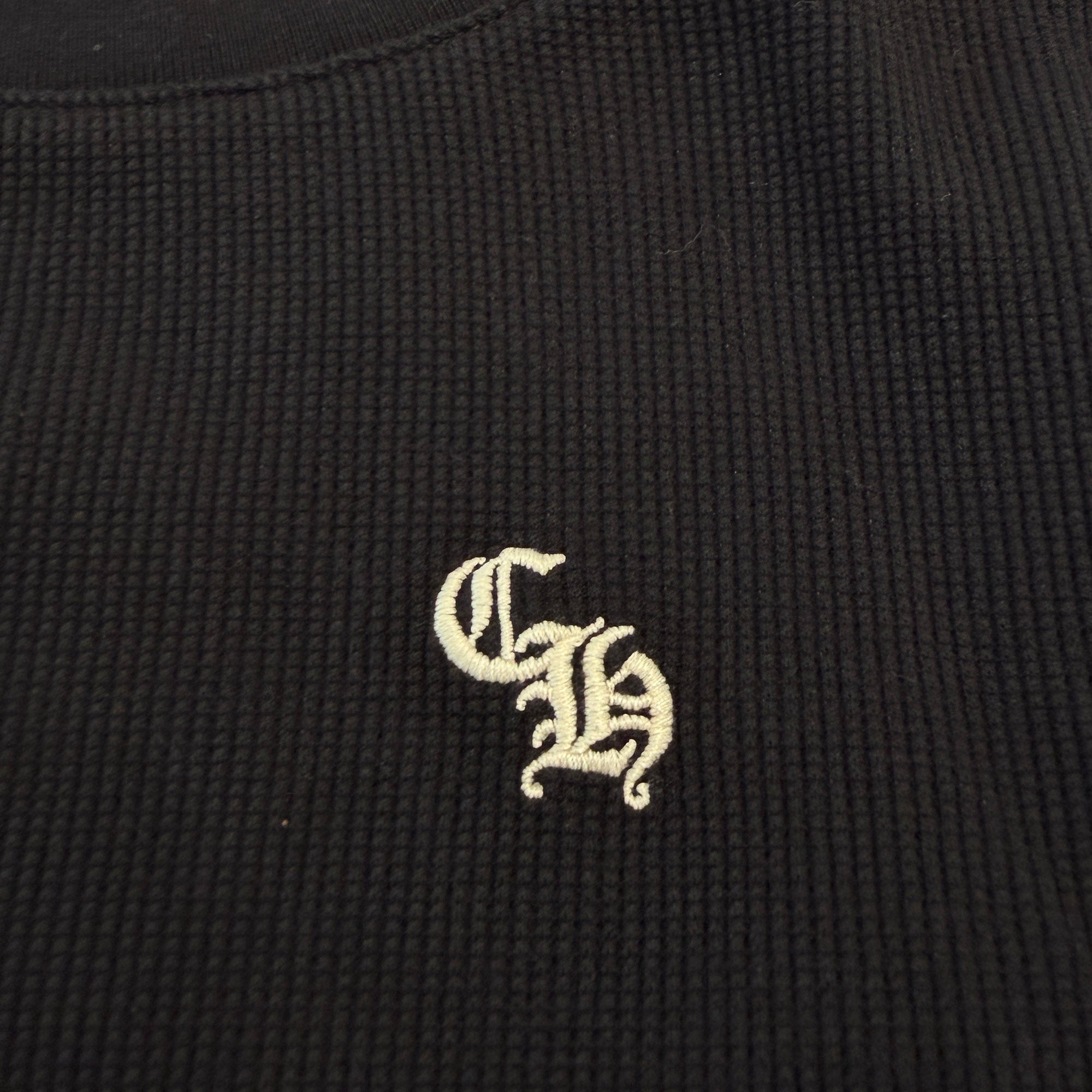 CHROME HEARTS Y NOT CH Embroidery Thermal Long Sleeve Tee Size S クロムハーツ ワイノット CH刺繍 サーマル ロングスリーブTシャツ サイズS