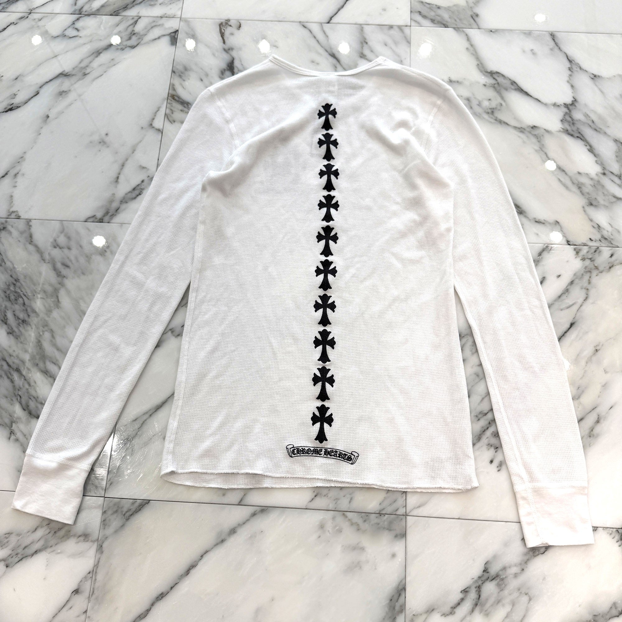 CHROME HEARTS Tire Track Thermal Long Sleeve Tee Size M クロムハーツ タイヤトラック サーマル ロングスリーブ Tシャツ サイズM