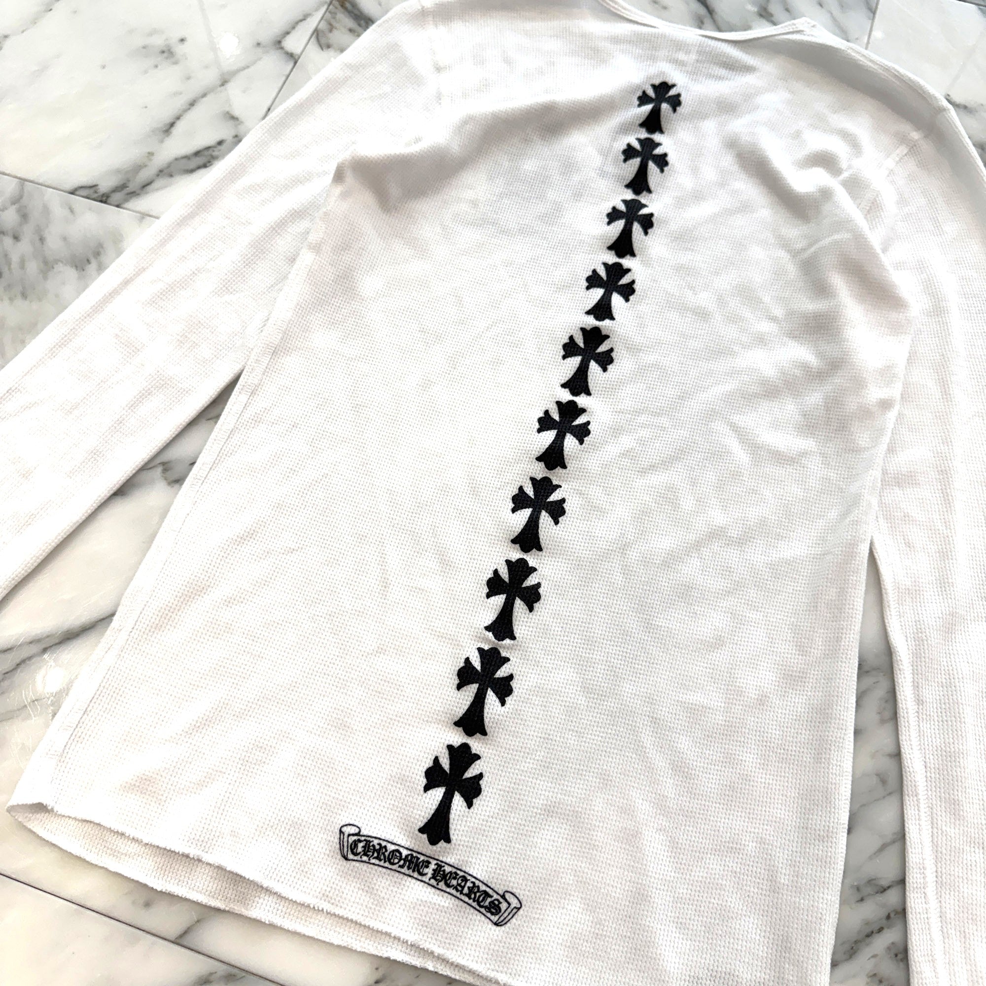 CHROME HEARTS Tire Track Thermal Long Sleeve Tee Size M クロムハーツ タイヤトラック サーマル ロングスリーブ Tシャツ サイズM