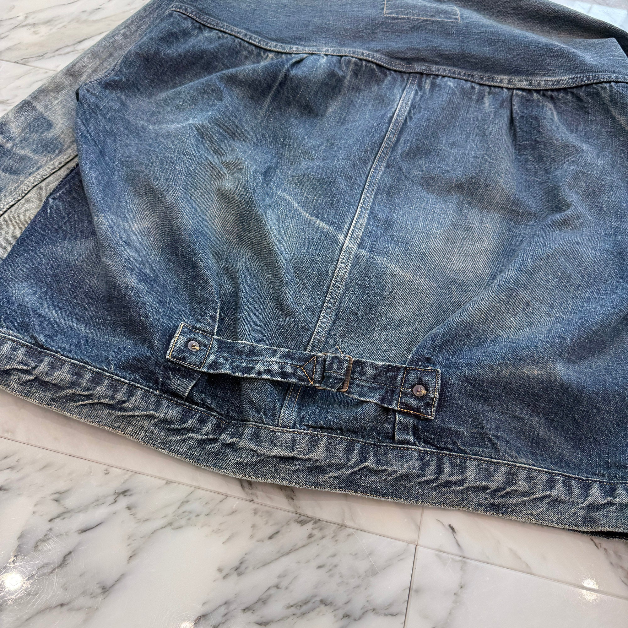 SAINT Mxxxxxx × BerBerJin 2025SS Damage Denim Jacket SM-HR8-0000-C39 Size XL セントマイケル×ベルベルジン ダメージ デニムジャケット サイズXL