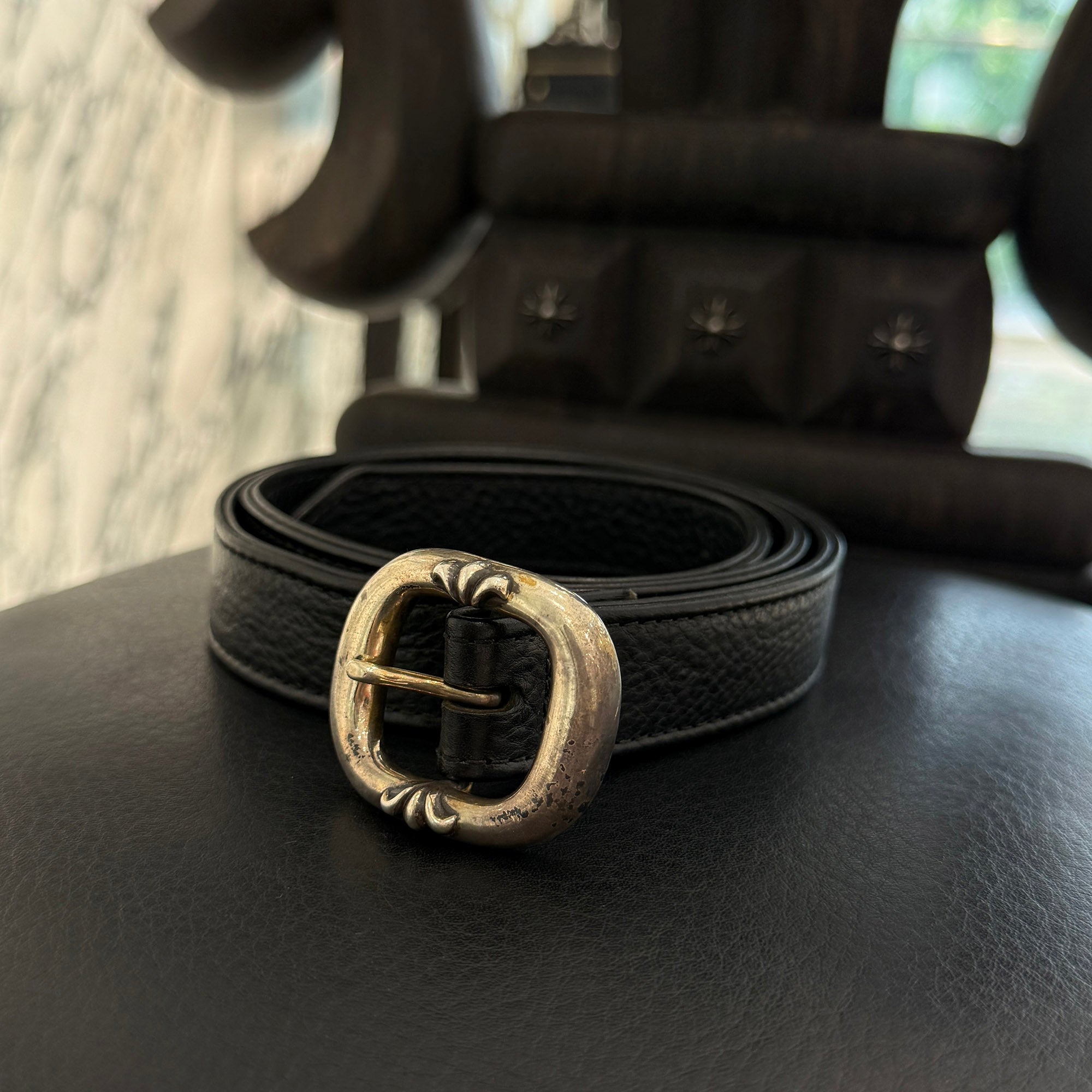 CHROME HEARTS 1.0 Gunslinger Leather Belt Size 32 クロムハーツ 1.0 ガンスリンガー レザーベルト サイズ32