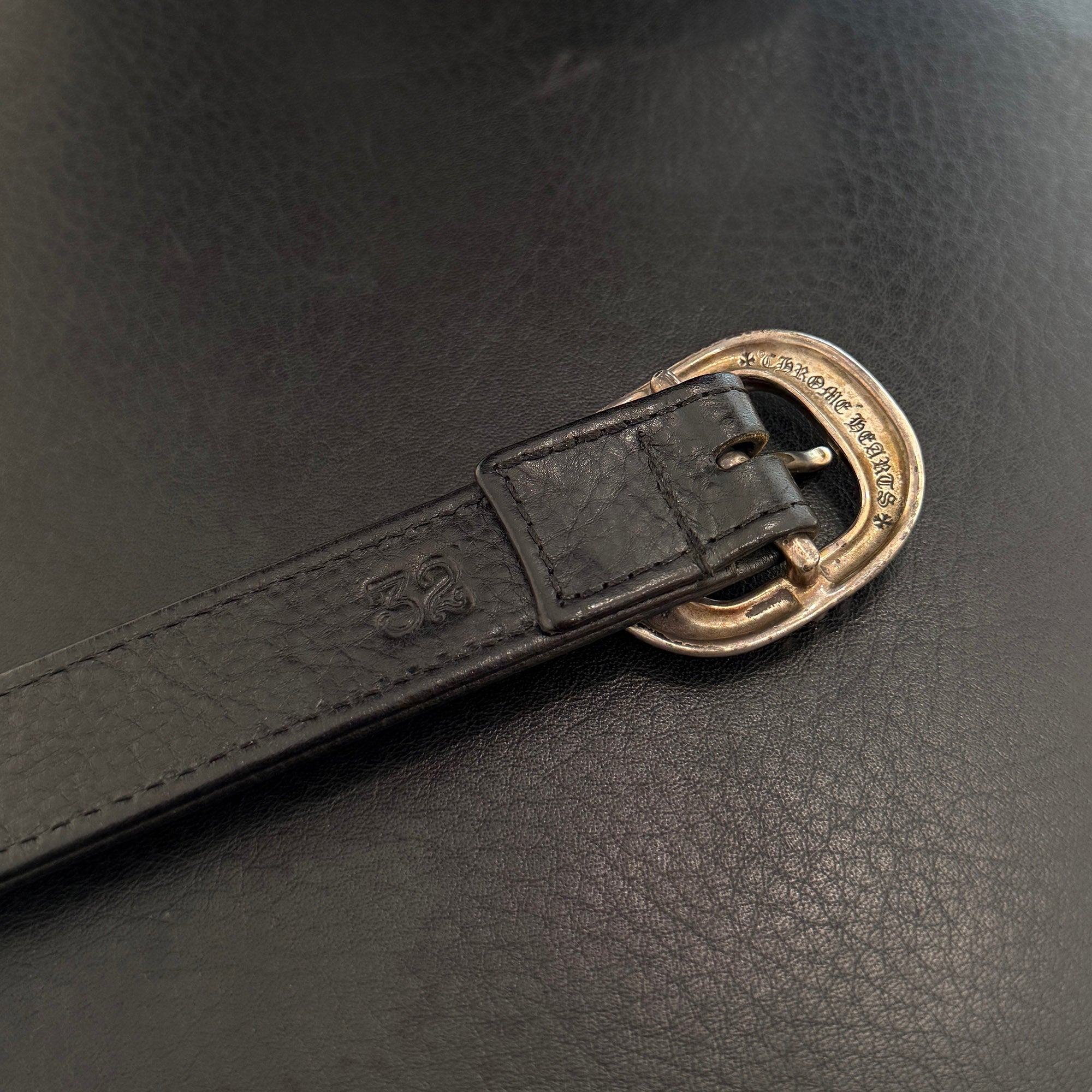 CHROME HEARTS 1.0 Gunslinger Leather Belt Size 32 クロムハーツ 1.0