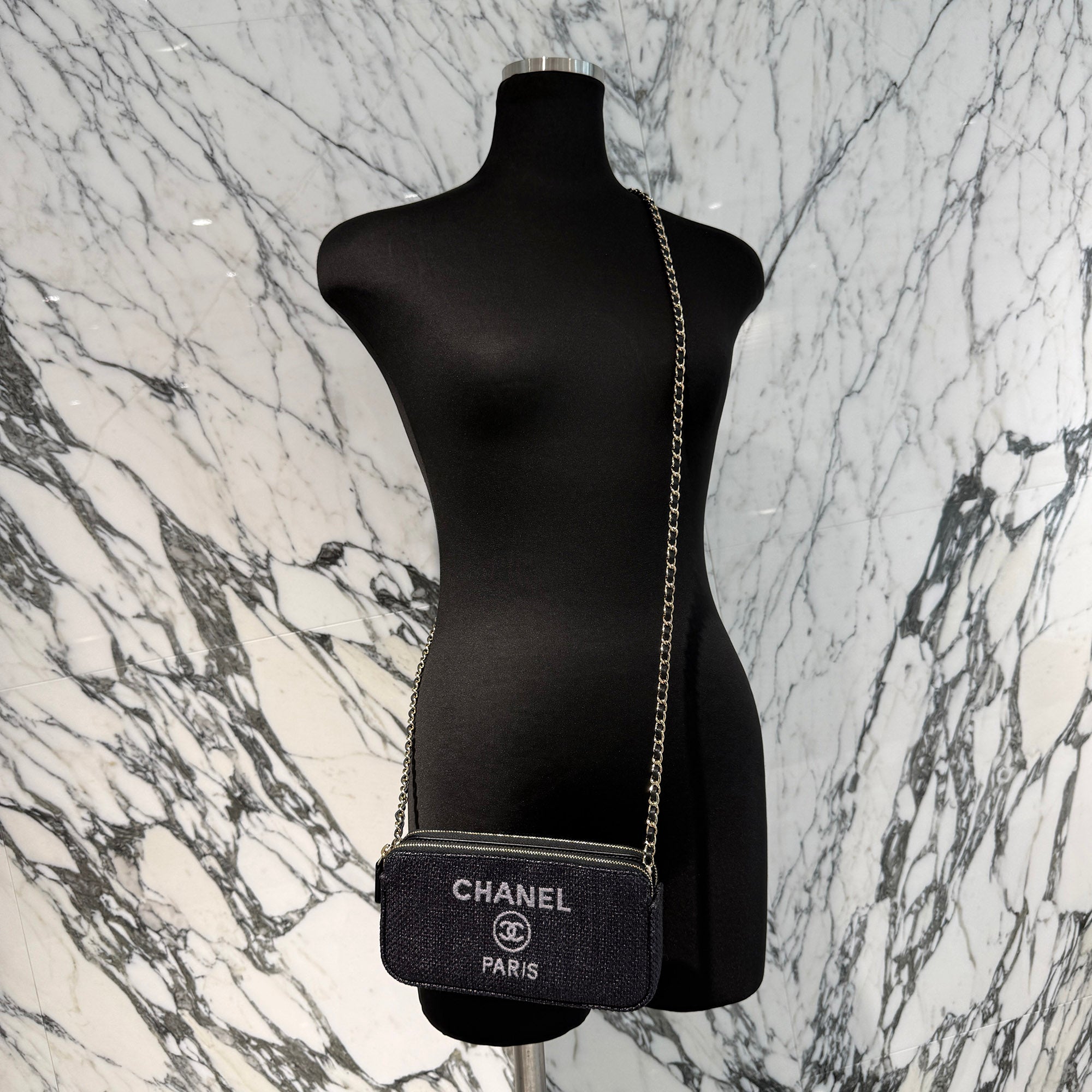 CHANEL Deauville Chain Shoulder Wallet シャネル ドーヴィルライン チェーンショルダー ウォレット