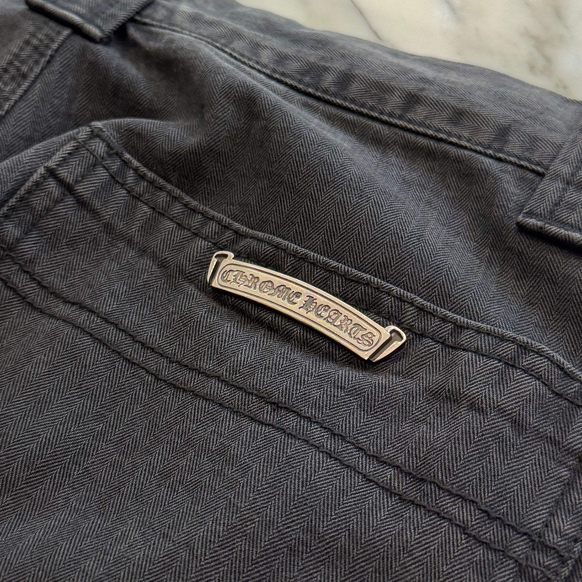 CHROME HEARTS Cross Ball Button Double Knee Denim Pants Size 30 クロムハーツ クロスボールボタン ダブルニー デニムパンツ サイズ30