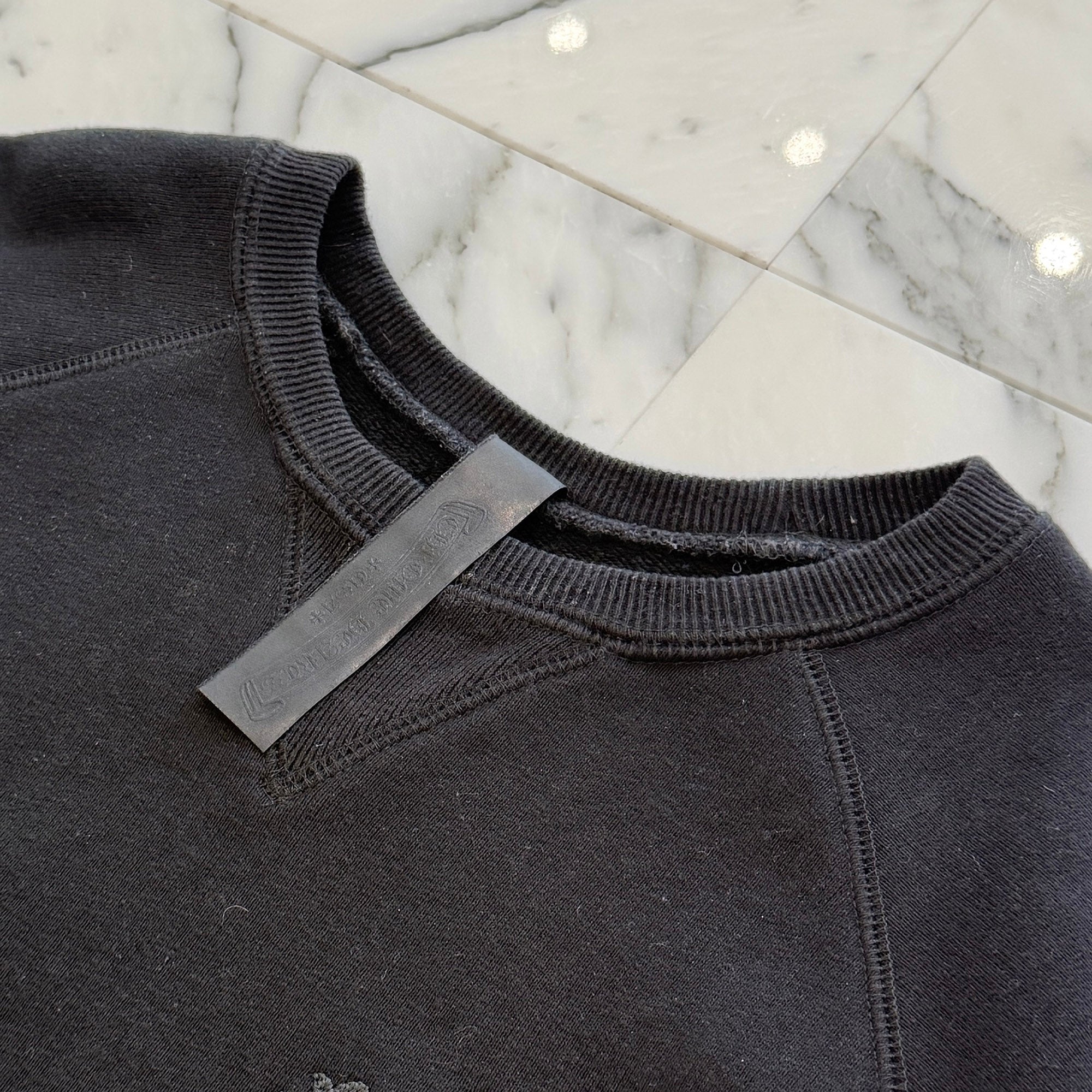 CHROME HEARTS 2025SS Y NOT Cemetery Cross Applique Embroidery Sweatshirt Size L クロムハーツ ワイノット セメタリークロス アップリケ刺繡 スウェットシャツ サイズL