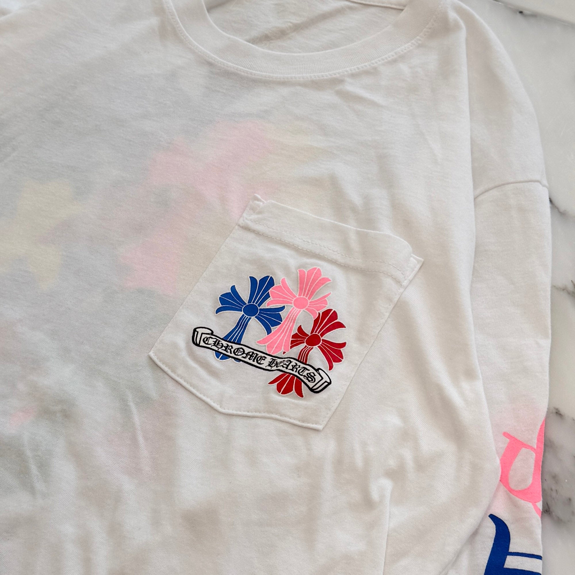 CHROME HEARTS MLTCOL CEM CRS Long Sleeve Tee Size L クロムハーツ マルチカラー セメタリークロス ロングスリーブTシャツ サイズL