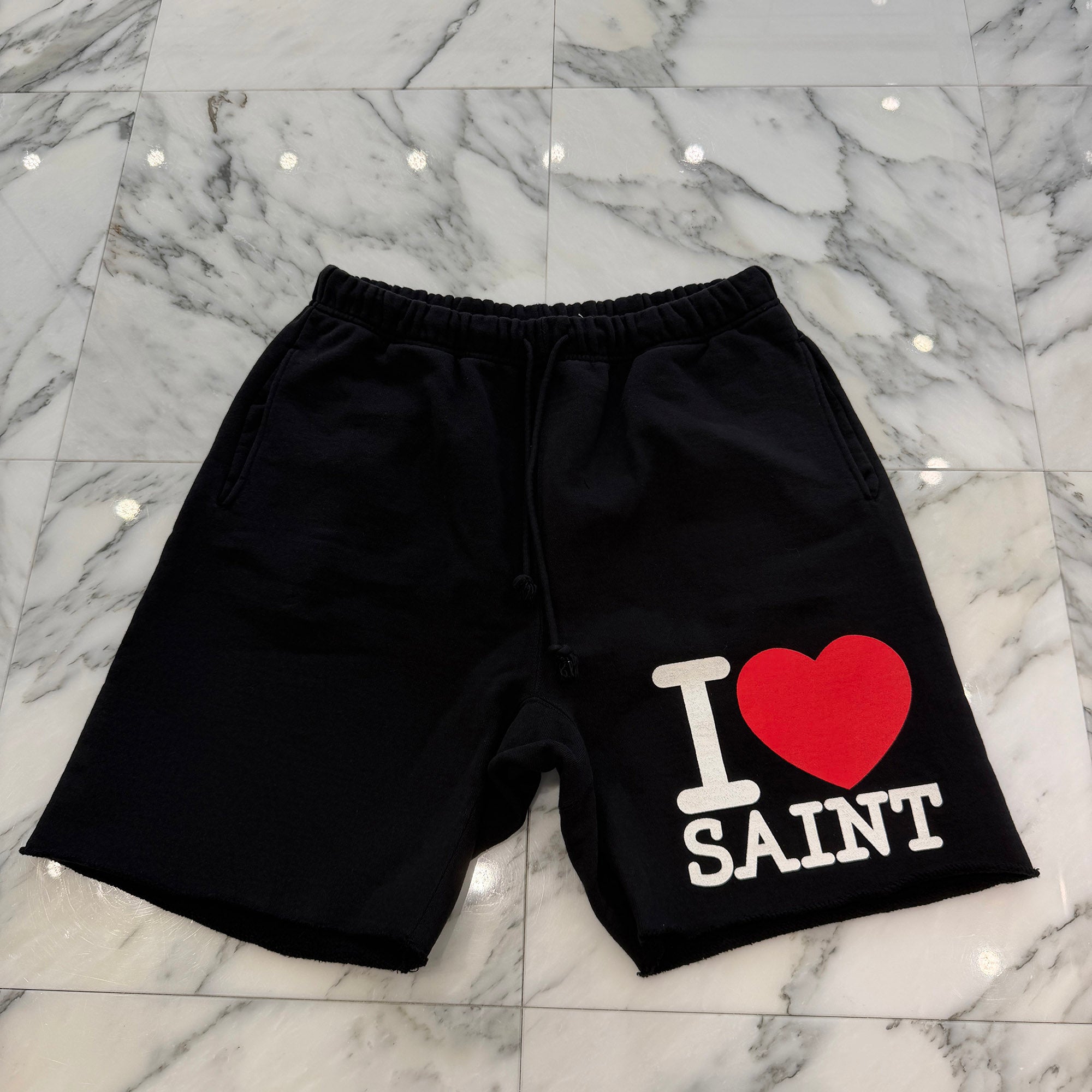SAINT Mxxxxxx 2026SS "I LOVE SAINT" Sweat Half Pants SM-MK3-0000-066 Size L セントマイケル "アイ・ラブ・セイント" スウェットハーフパンツ サイズL