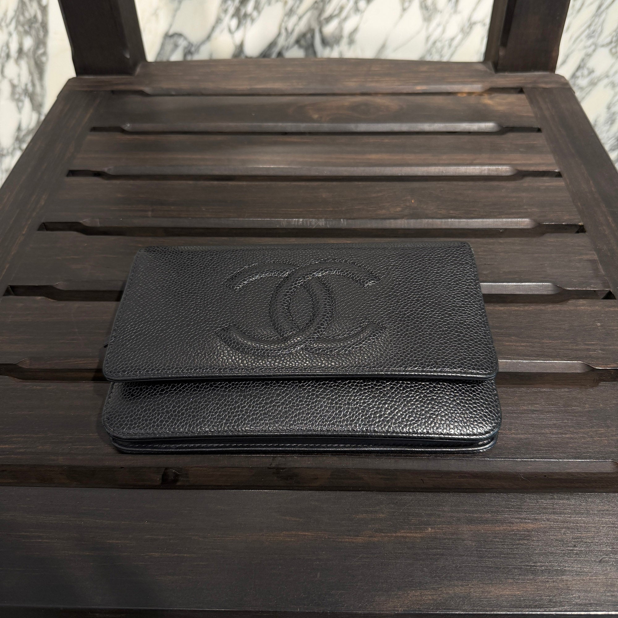 CHANEL Coco Mark 2Way Leather Shoulder Chain Wallet A48654 シャネル ココマーク 2Way レザーショルダー チェーンウォレット