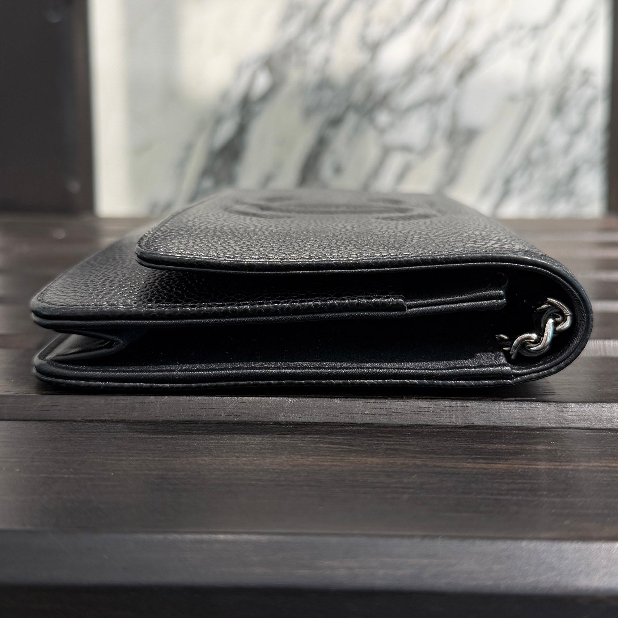 CHANEL Coco Mark 2Way Leather Shoulder Chain Wallet A48654 シャネル ココマーク 2Way レザーショルダー チェーンウォレット