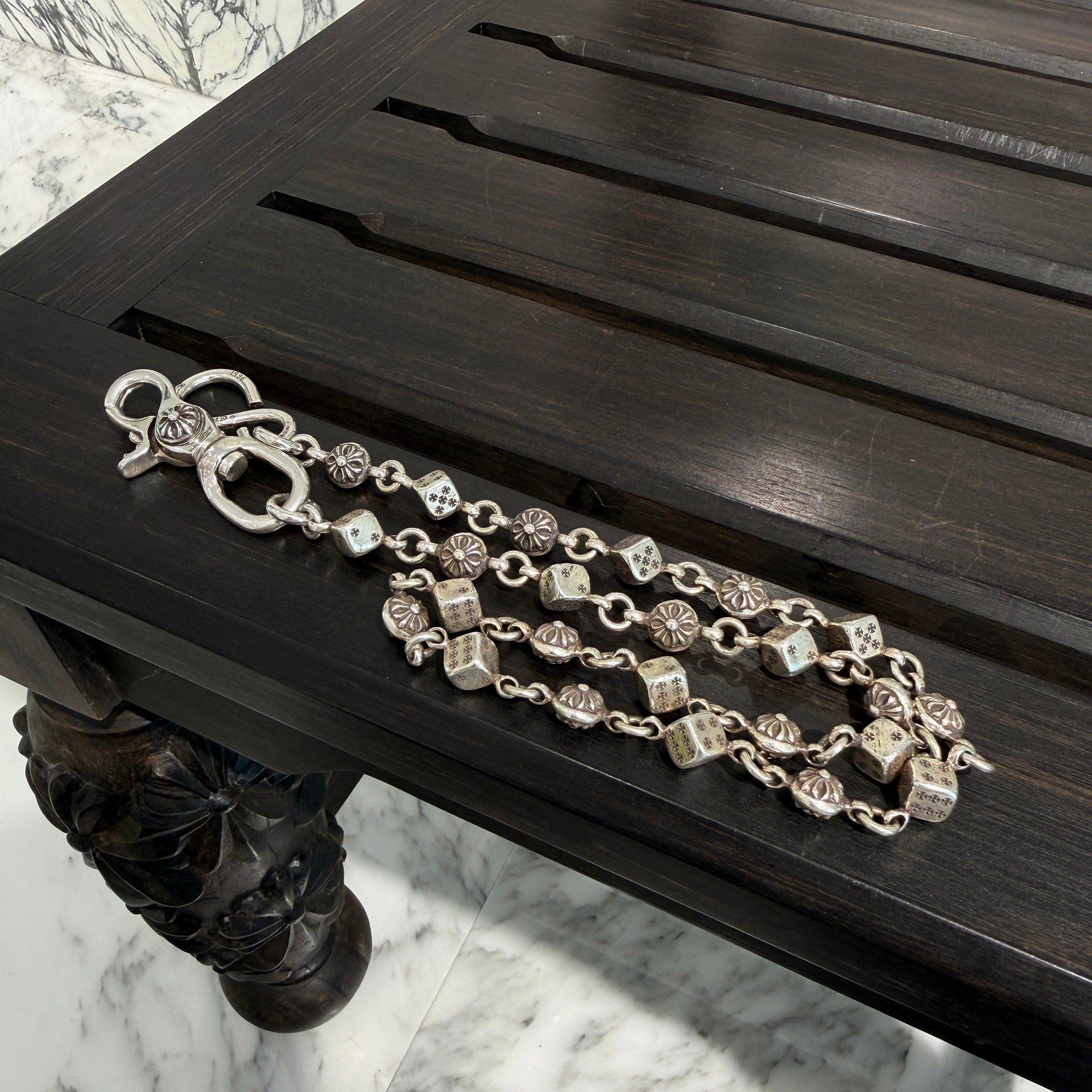 CHROME HEARTS 1 Clip Dice Cross Ball Wallet Chain 24 Link クロムハーツ 1クリップ ダイス クロスボール ウォレットチェーン 24リンク