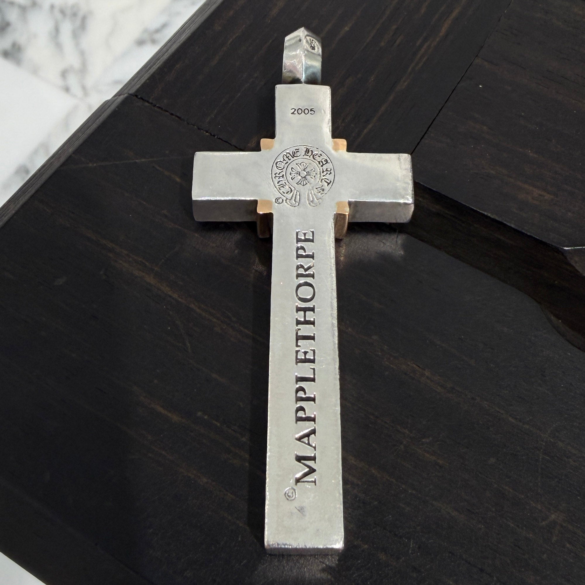 CHROME HEARTS MAPPLE THORPE Large Cross Pendant Top クロムハーツ