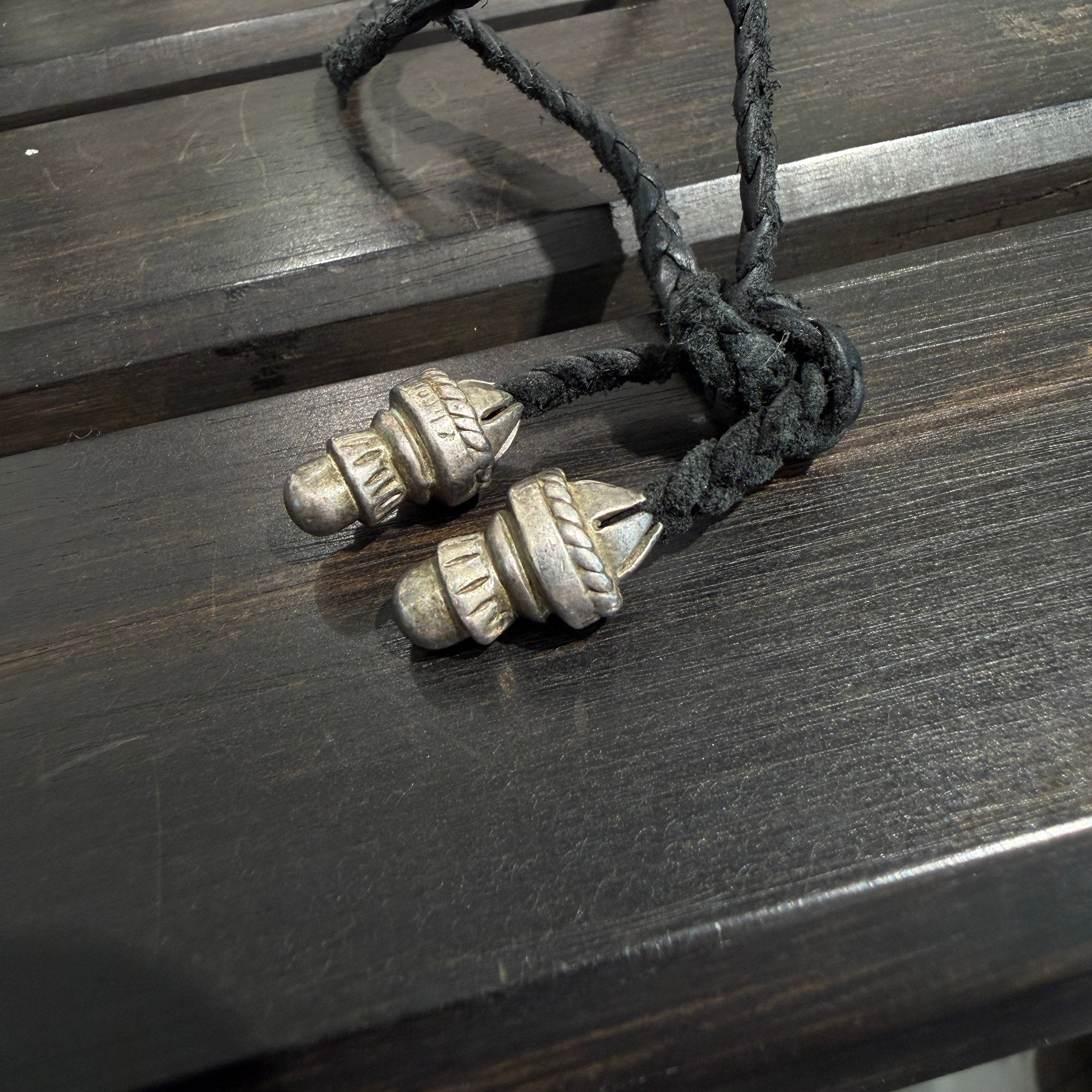 CHROME HEARTS W Boro Tip Leather Blade Large Cross Pendant Top クロムハーツ Wボロチップレザーブレード ラージクロス ペンダントトップ