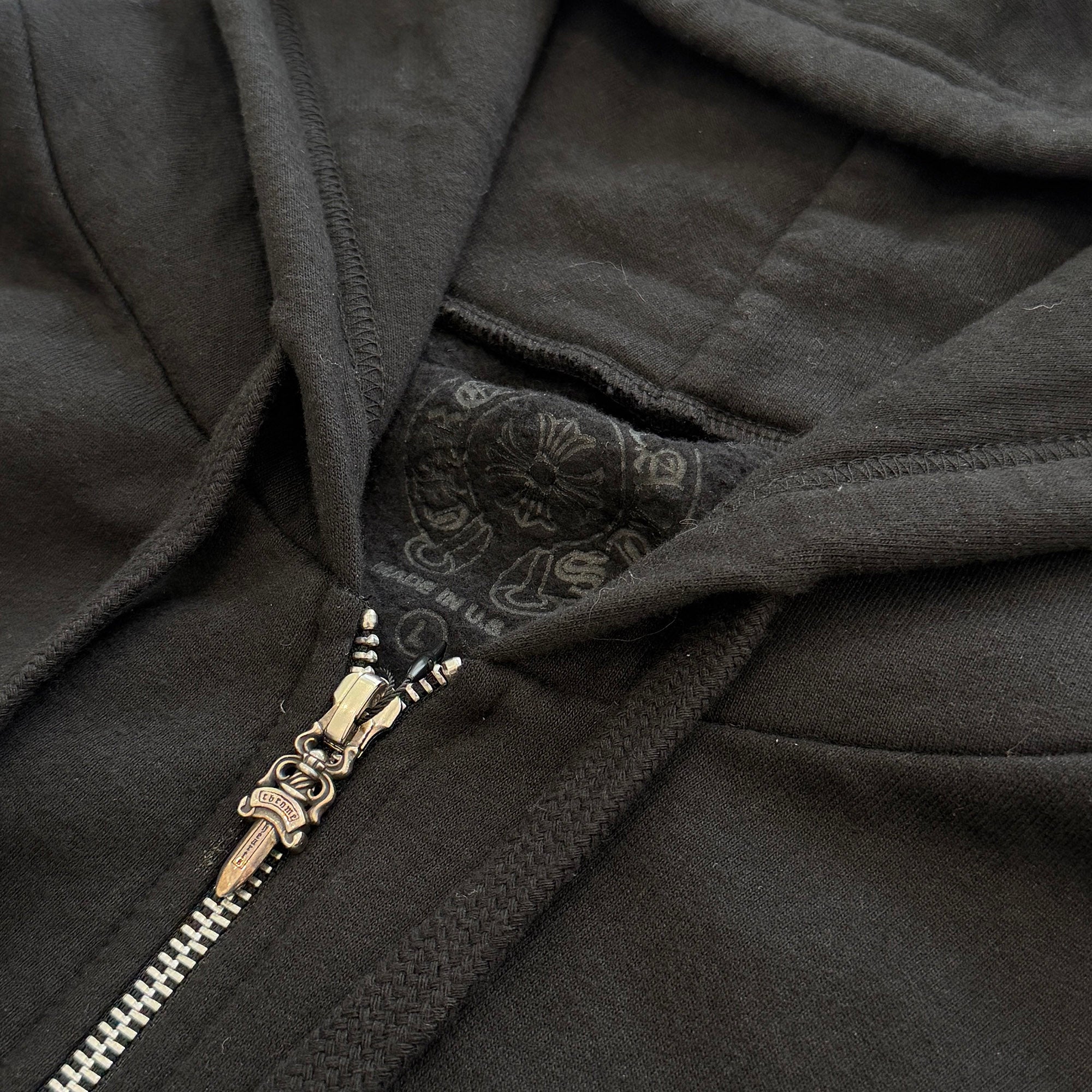 CHROME HEARTS Vertical Logo Zip Up Hoodie Size L クロムハーツ ヴァーティカル ロゴ ジップアップフーディー サイズL