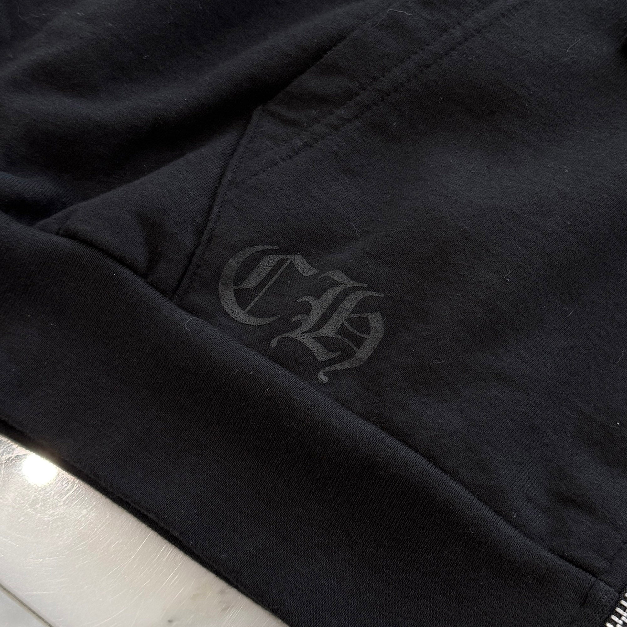 CHROME HEARTS Vertical Logo Zip Up Hoodie Size L クロムハーツ ヴァーティカル ロゴ ジップアップフーディー サイズL